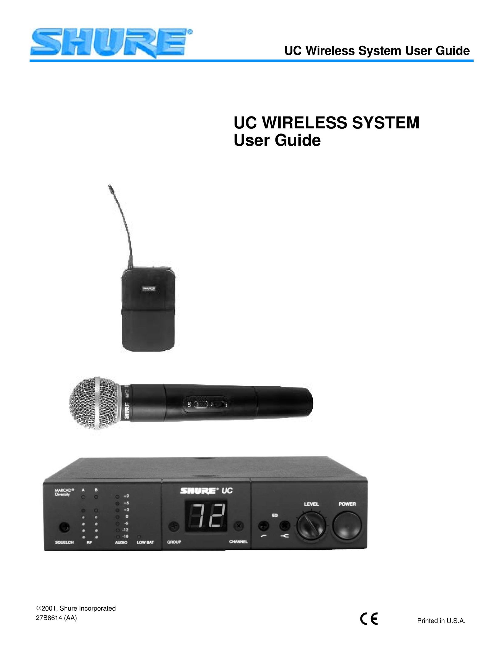Shure UC Wireless System Stereo System User Manual
