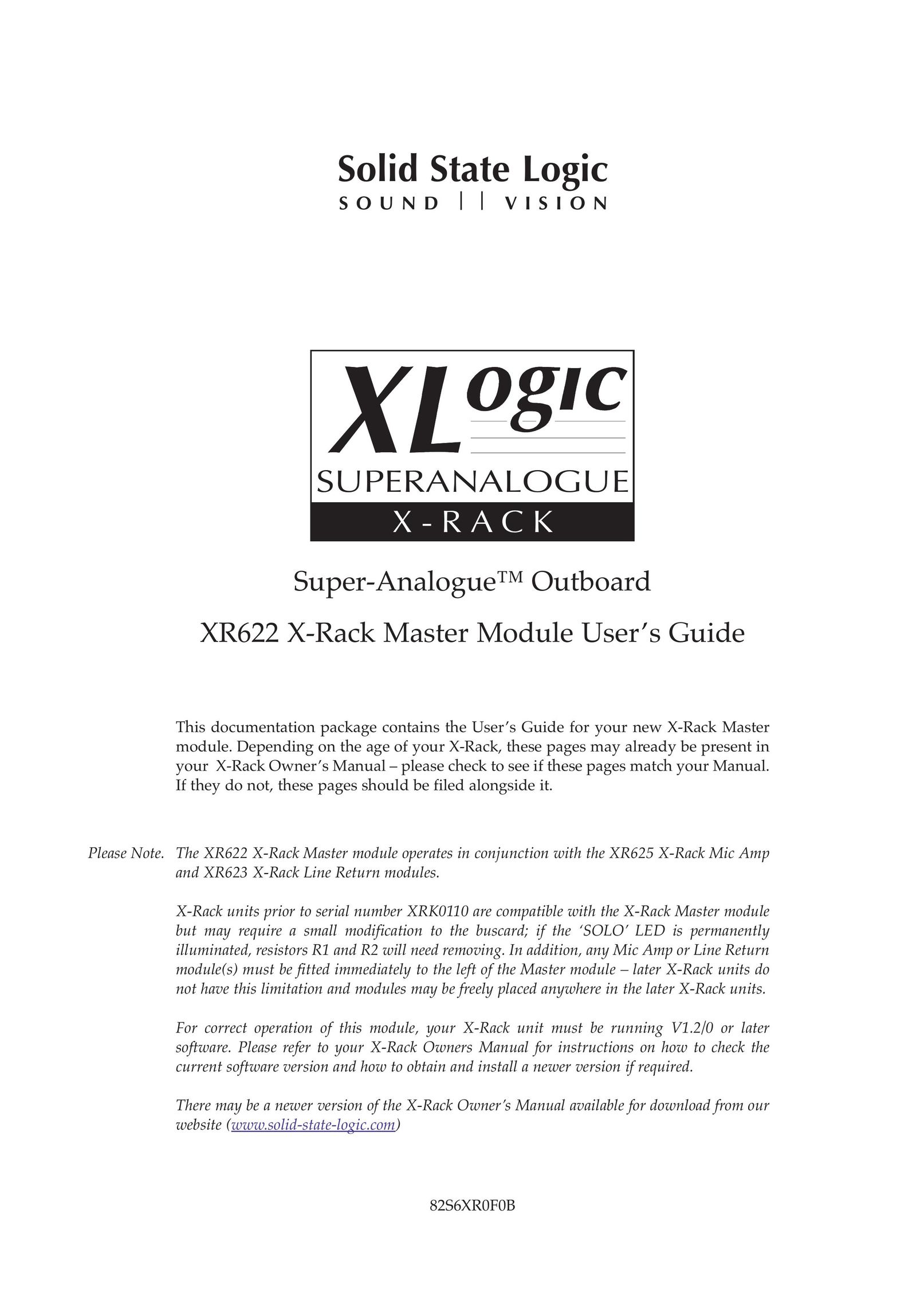 Solid State Logic XR622 Stereo System User Manual