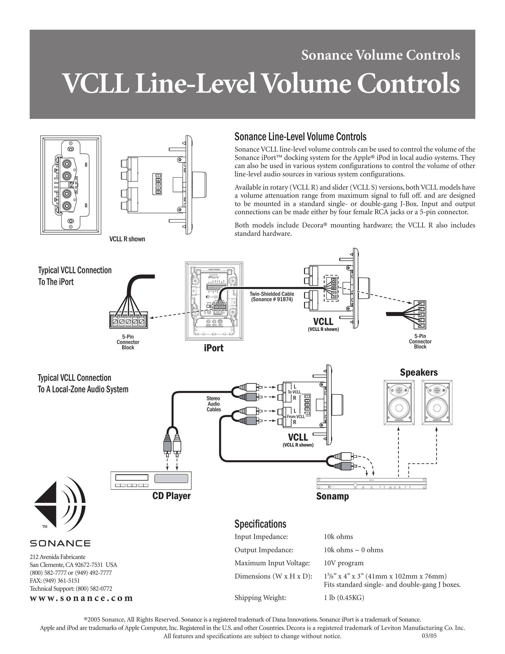 Sonance VCLL S Stereo System User Manual