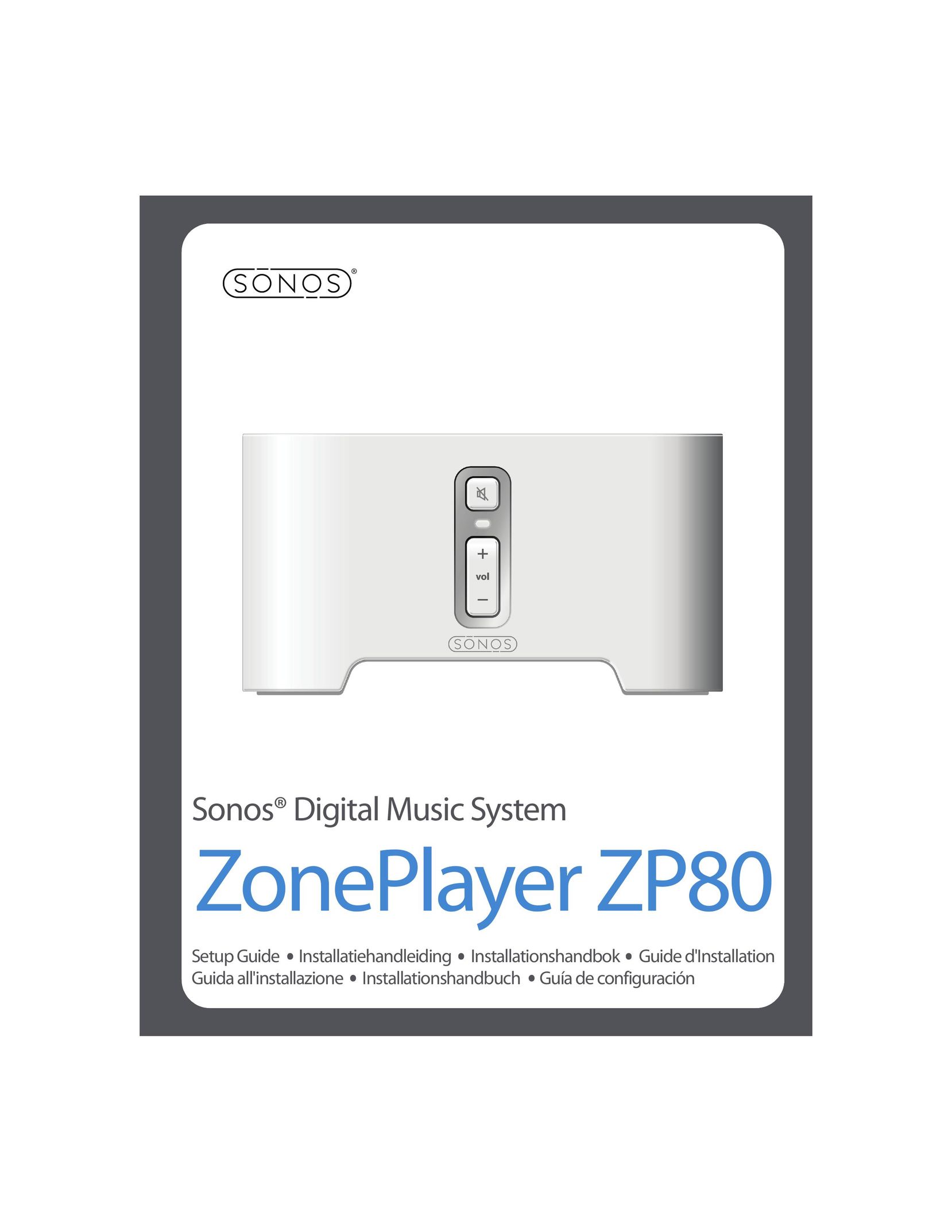 Sonos ZP80 Stereo System User Manual