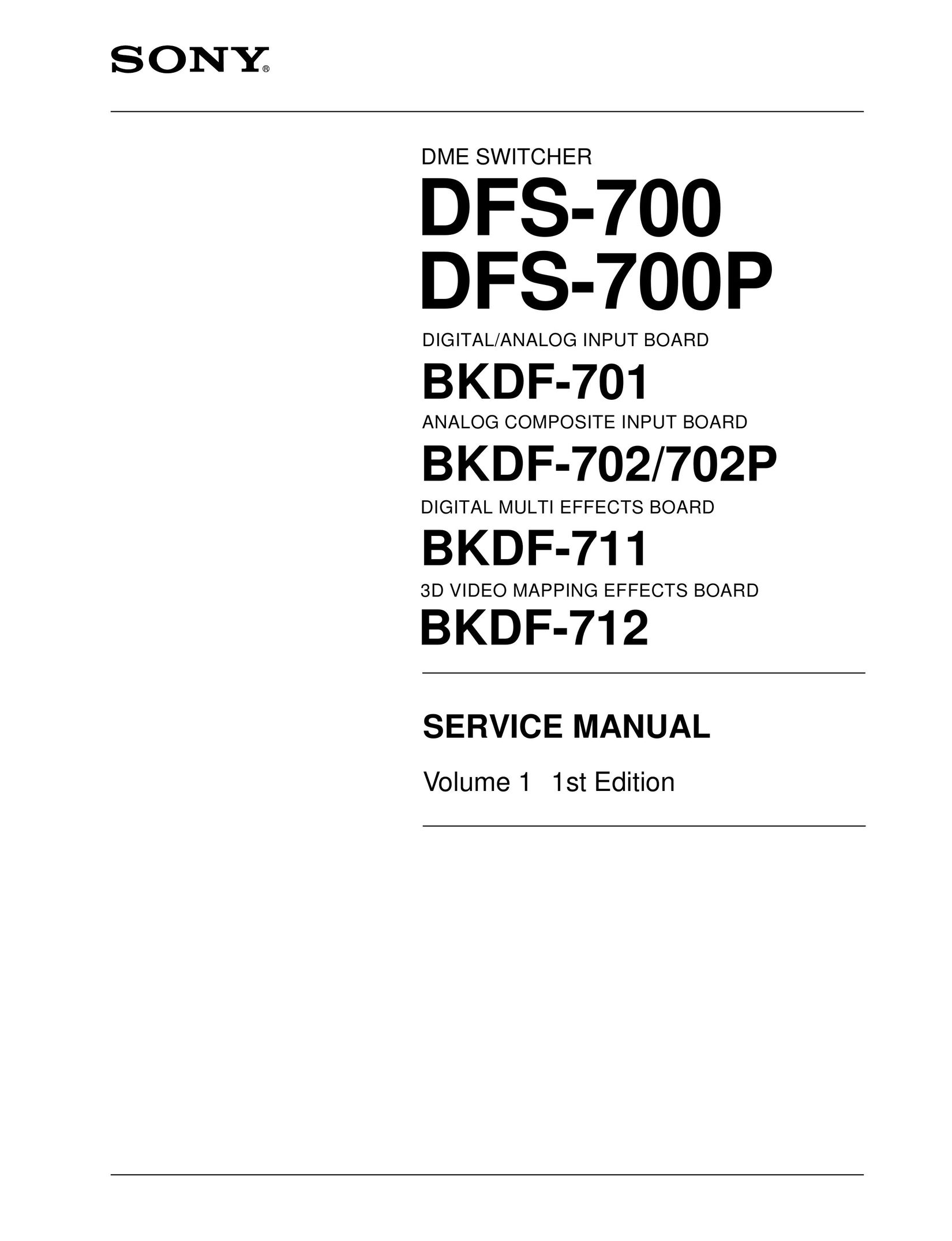 Sony BKDF- 702 Stereo System User Manual