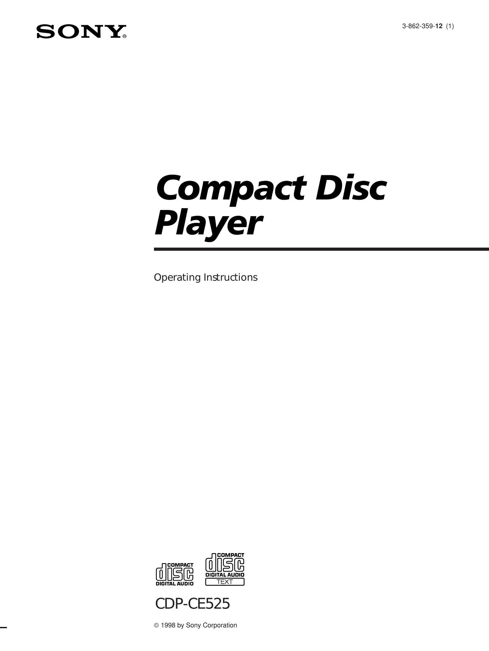 Sony CDP-CE525 Stereo System User Manual