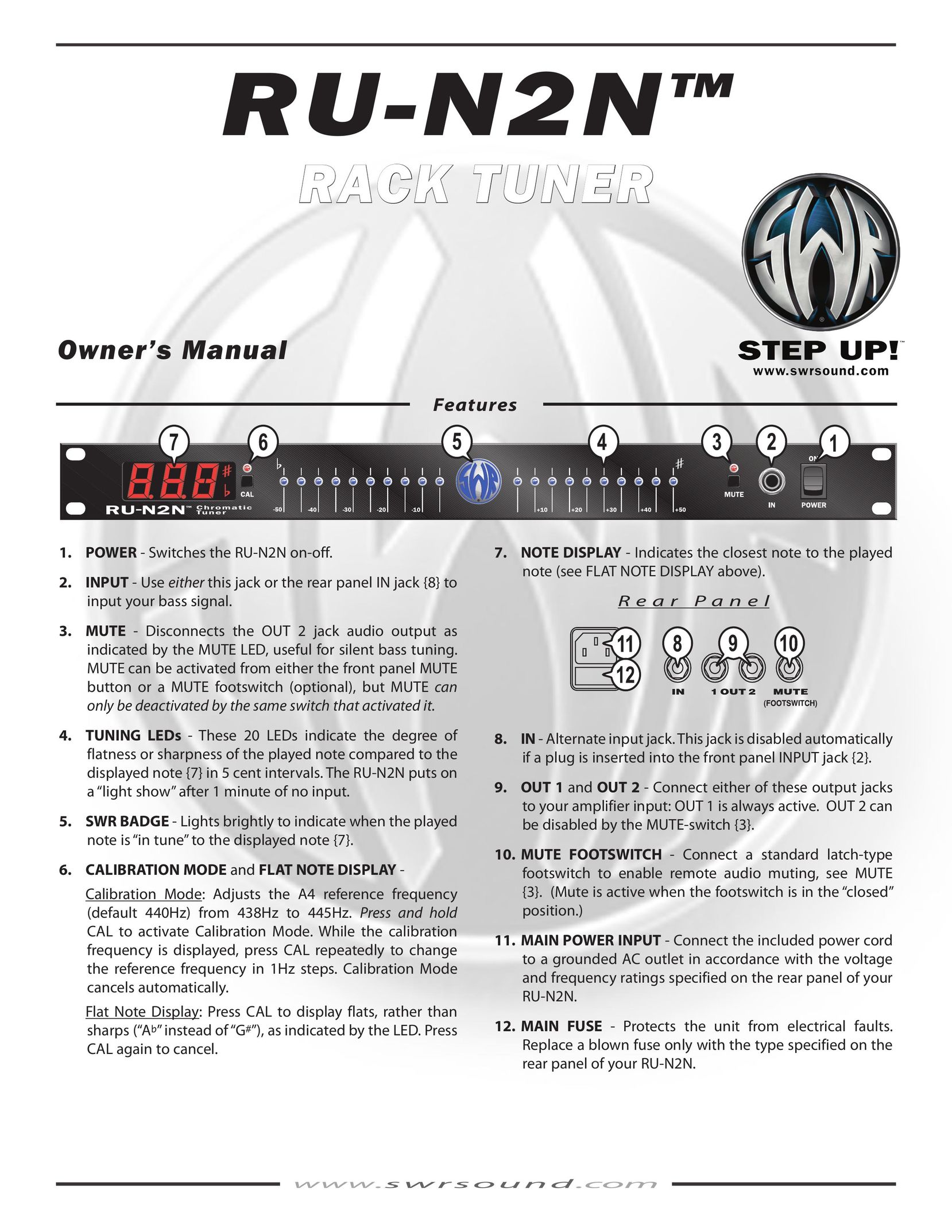 SWR Sound RU-N2N Stereo System User Manual
