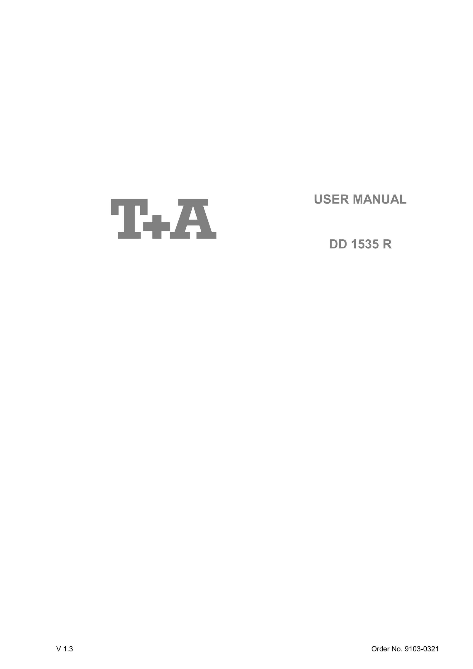 T+A Elektroakustik DD 1535 R Stereo System User Manual