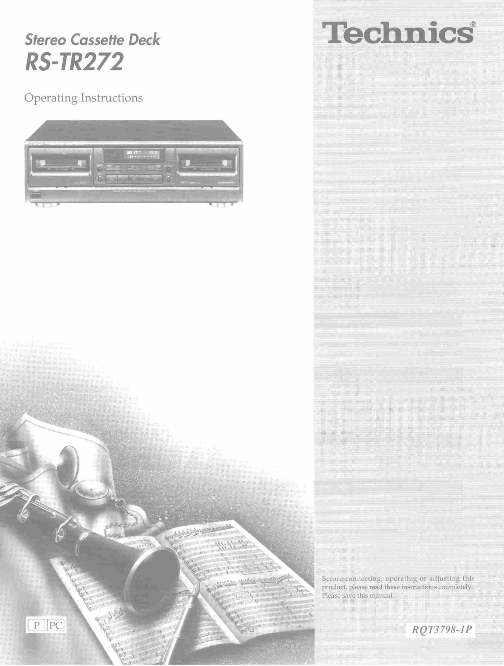 Technics RS-TR272 Stereo System User Manual