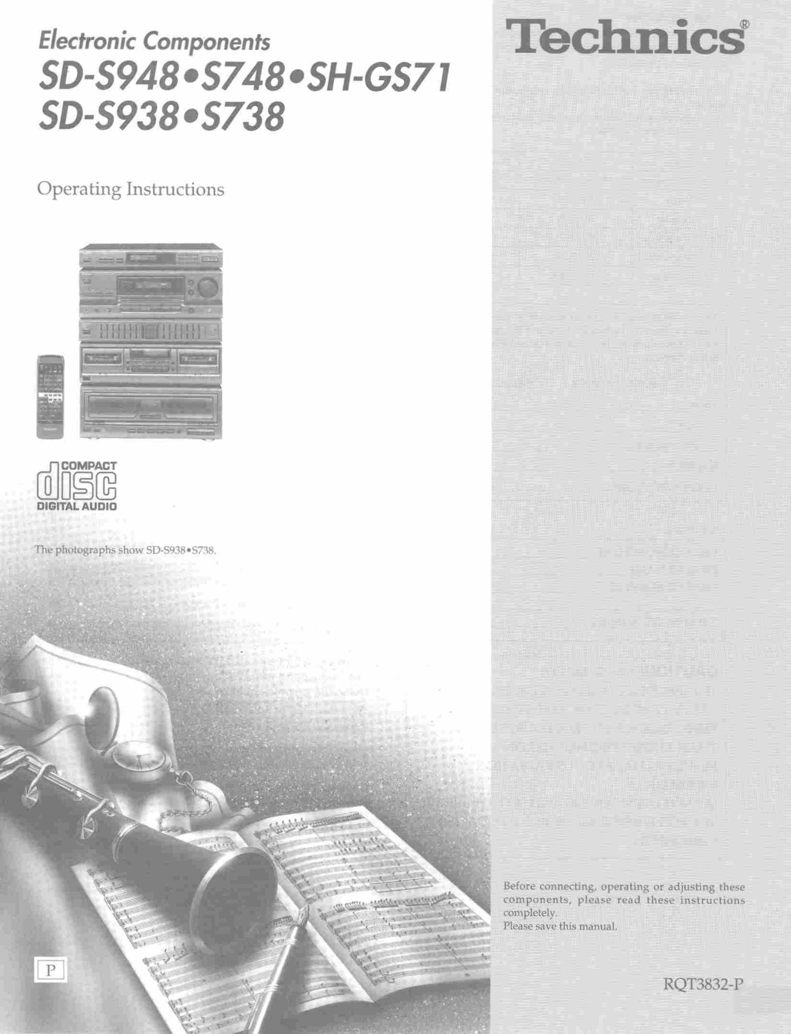 Technics SD-S948 Stereo System User Manual