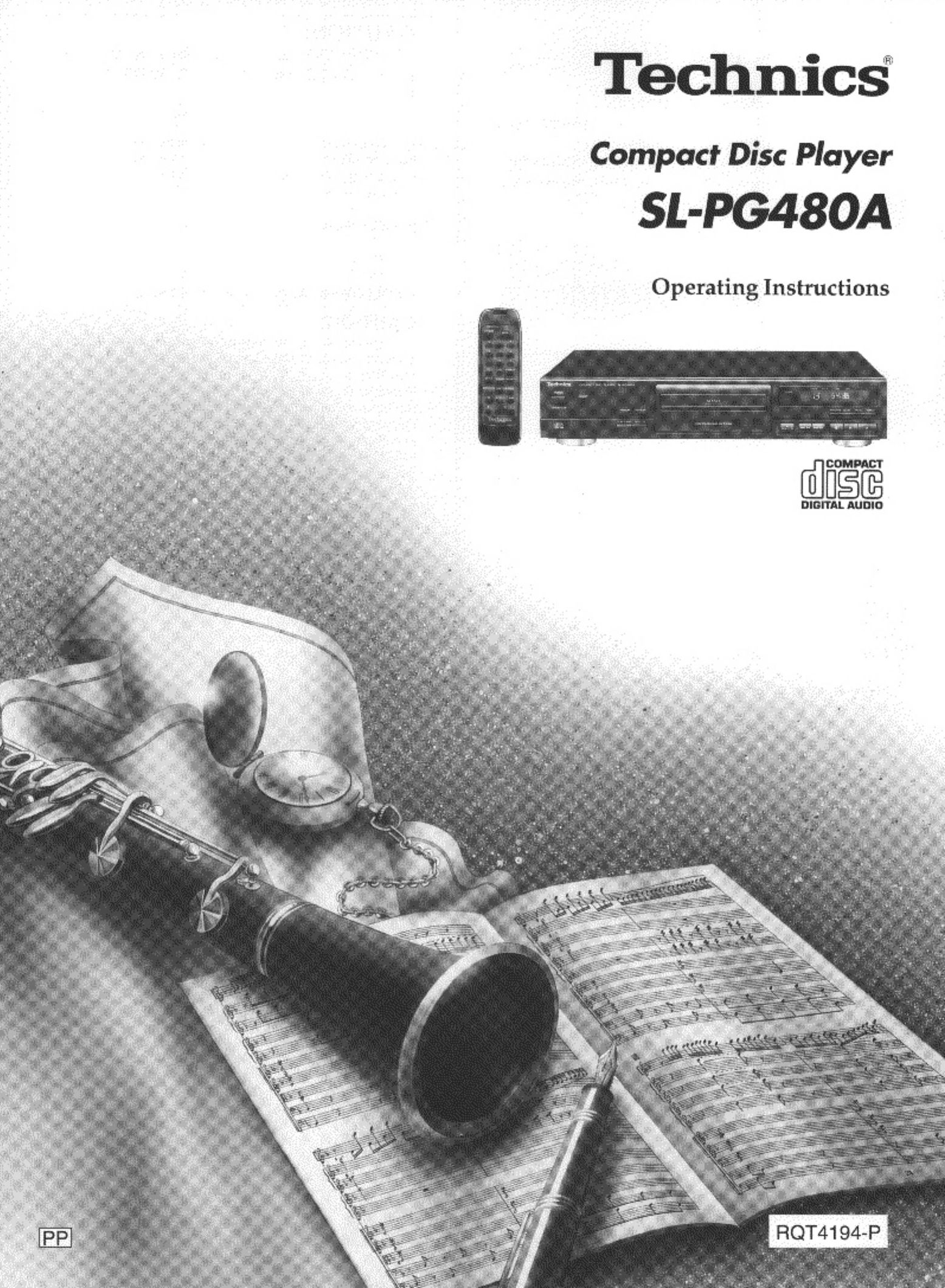 Technics SL-PG480A Stereo System User Manual