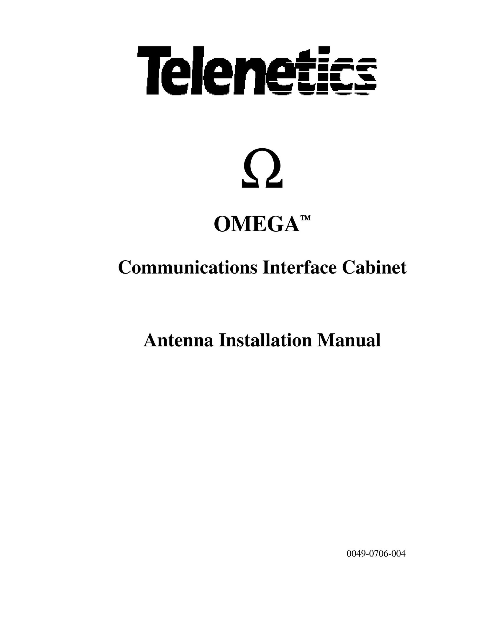 Telenetics Communications and Interface Cabinet Antenna Stereo System User Manual