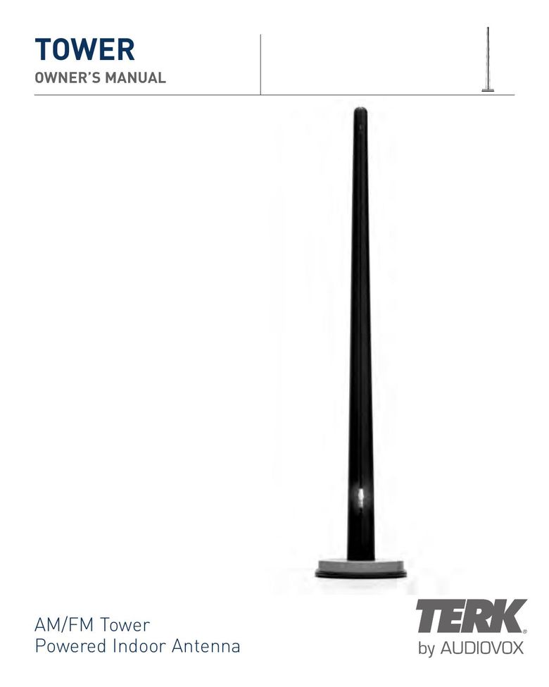 TERK Technologies AM/FM Tower Powered Indoor Antenna Stereo System User Manual