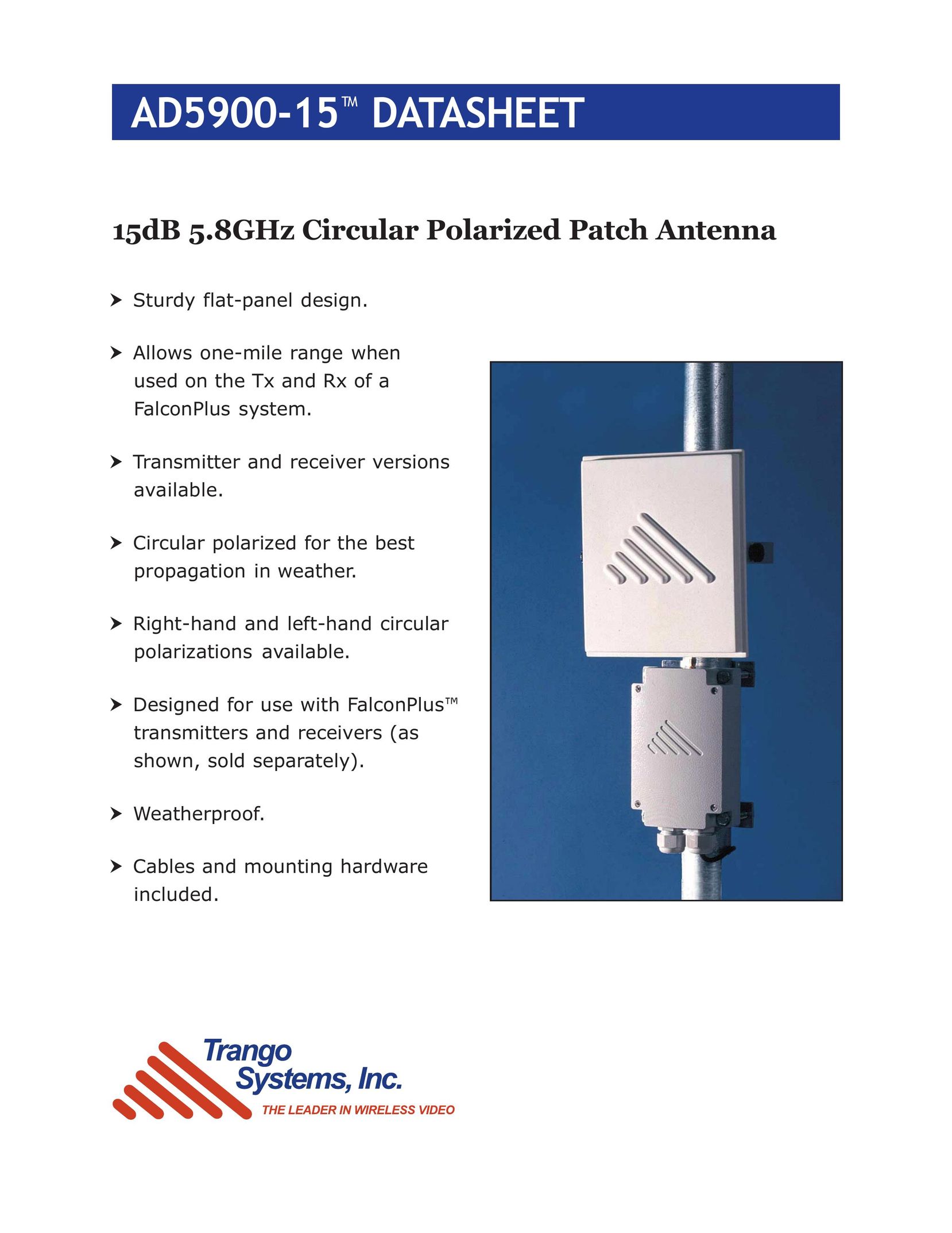 Trango Broadband AD5900-15-R Stereo System User Manual