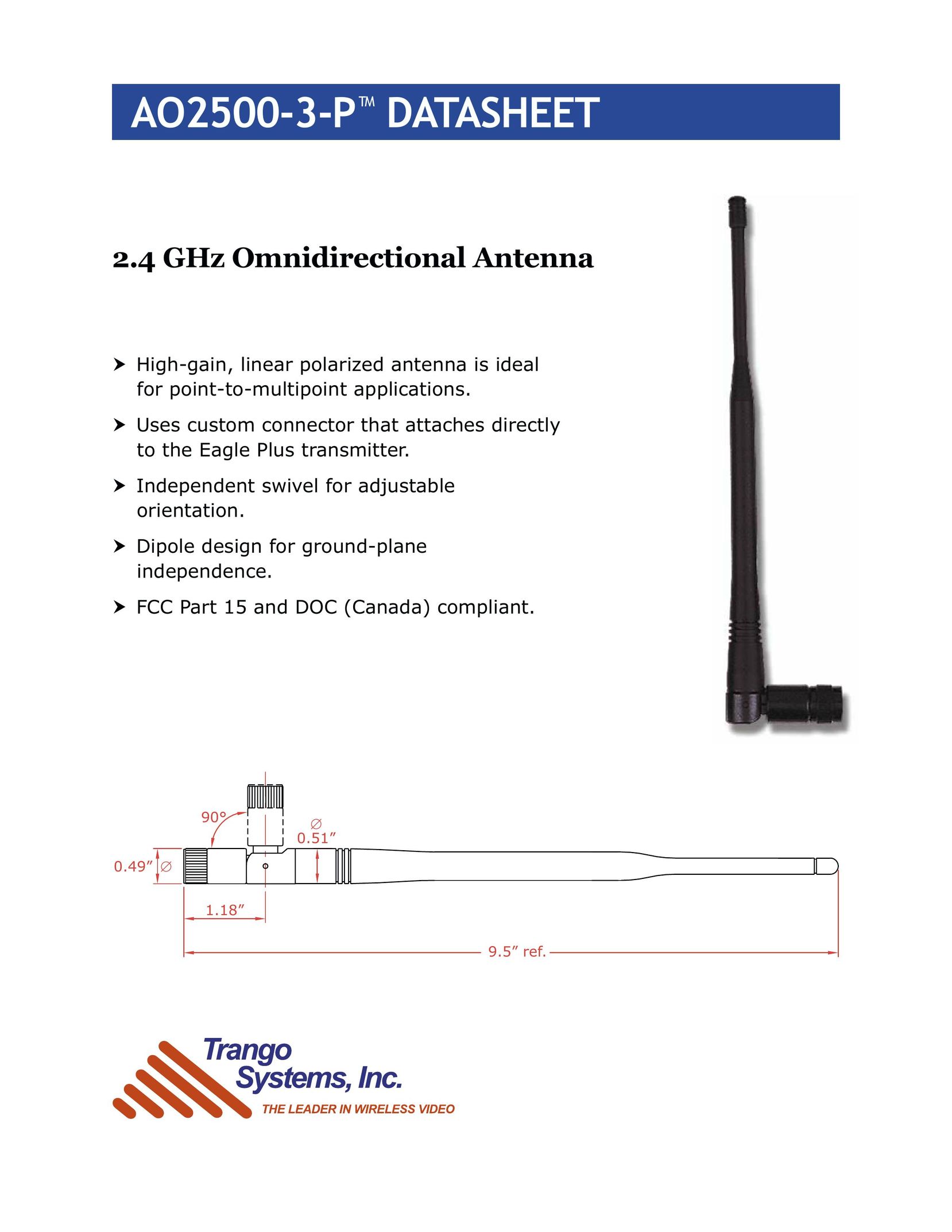 Trango Broadband AO2500-3-PTM Stereo System User Manual