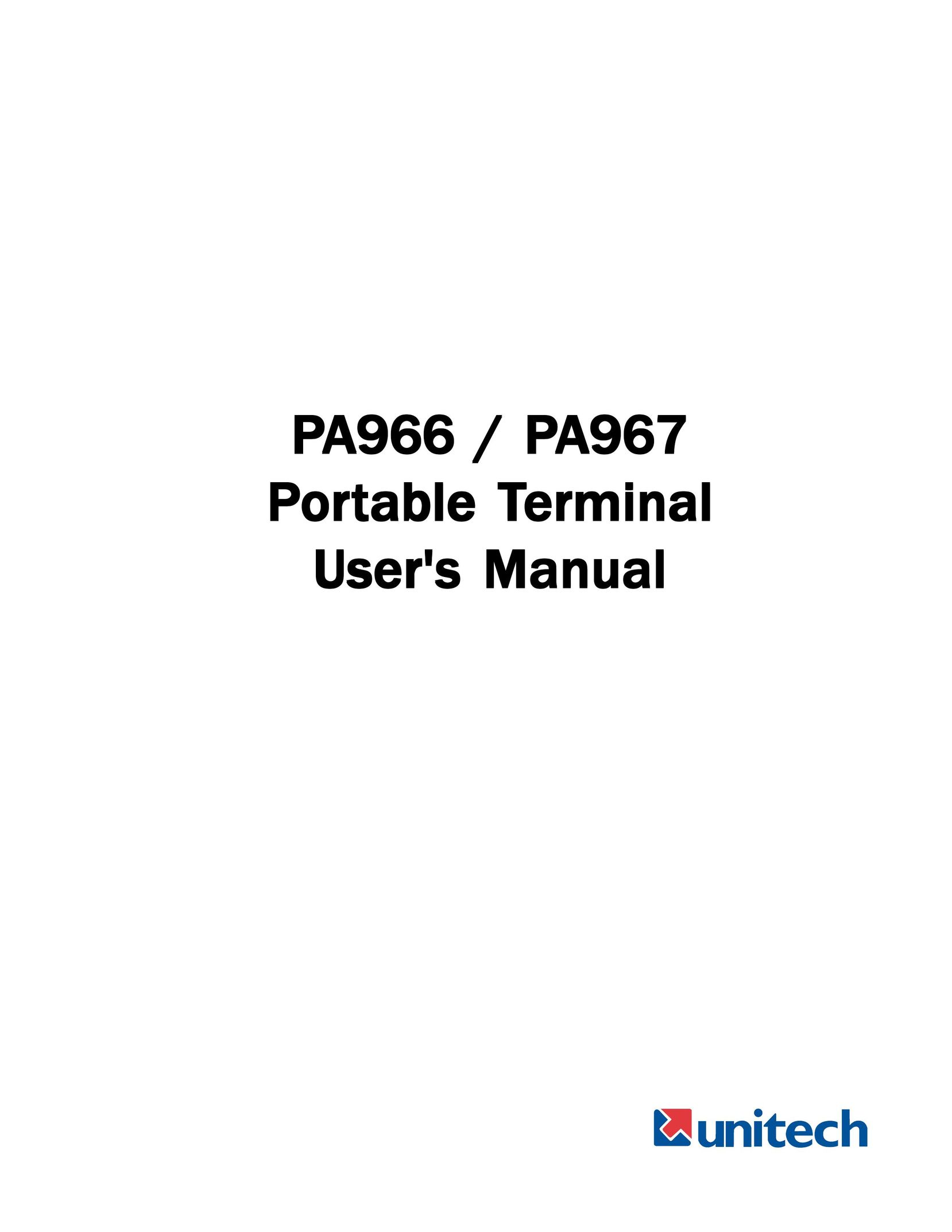 Unitech PA966 Stereo System User Manual