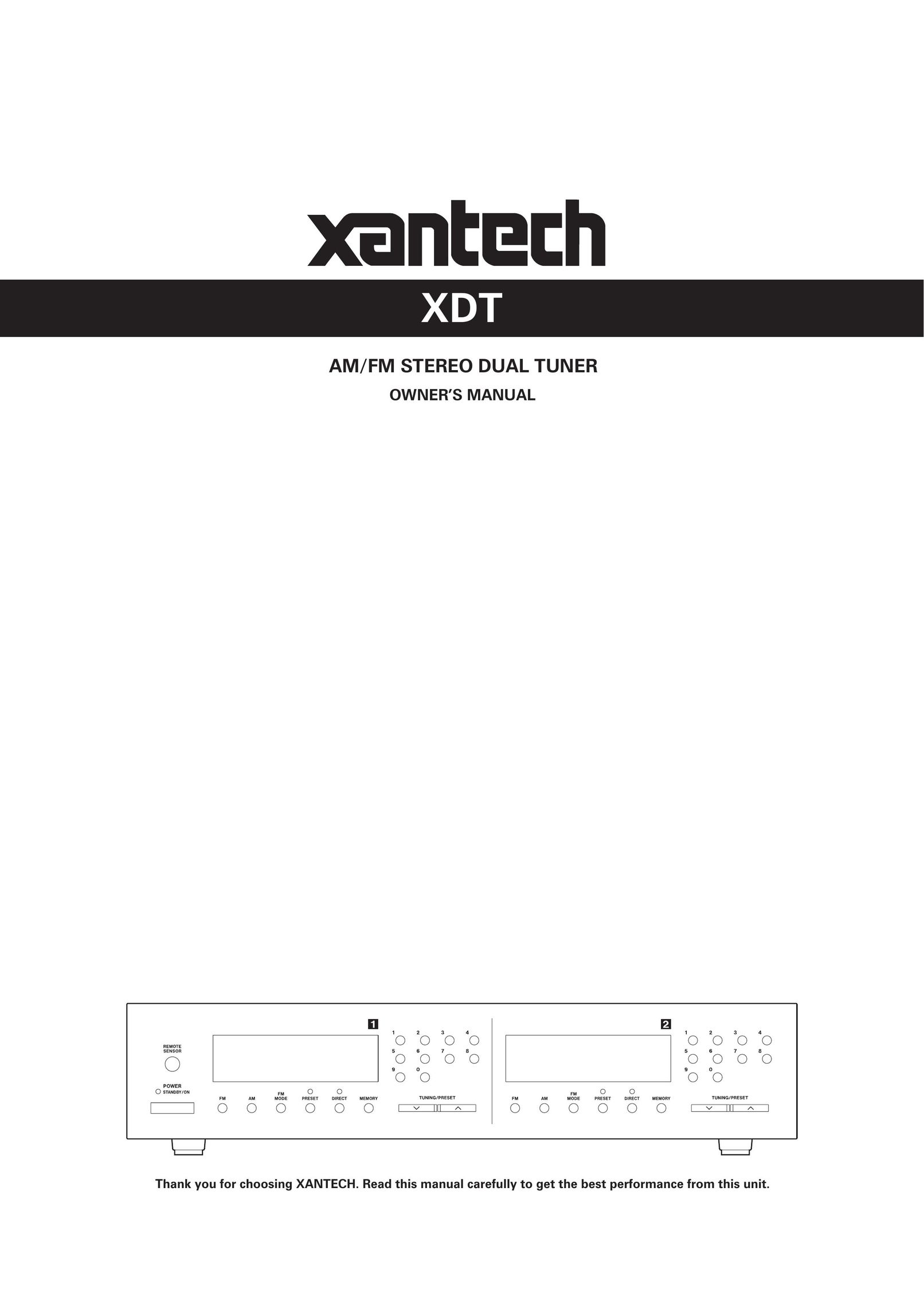 Xantech AM/FM Radio Tuner Stereo System User Manual