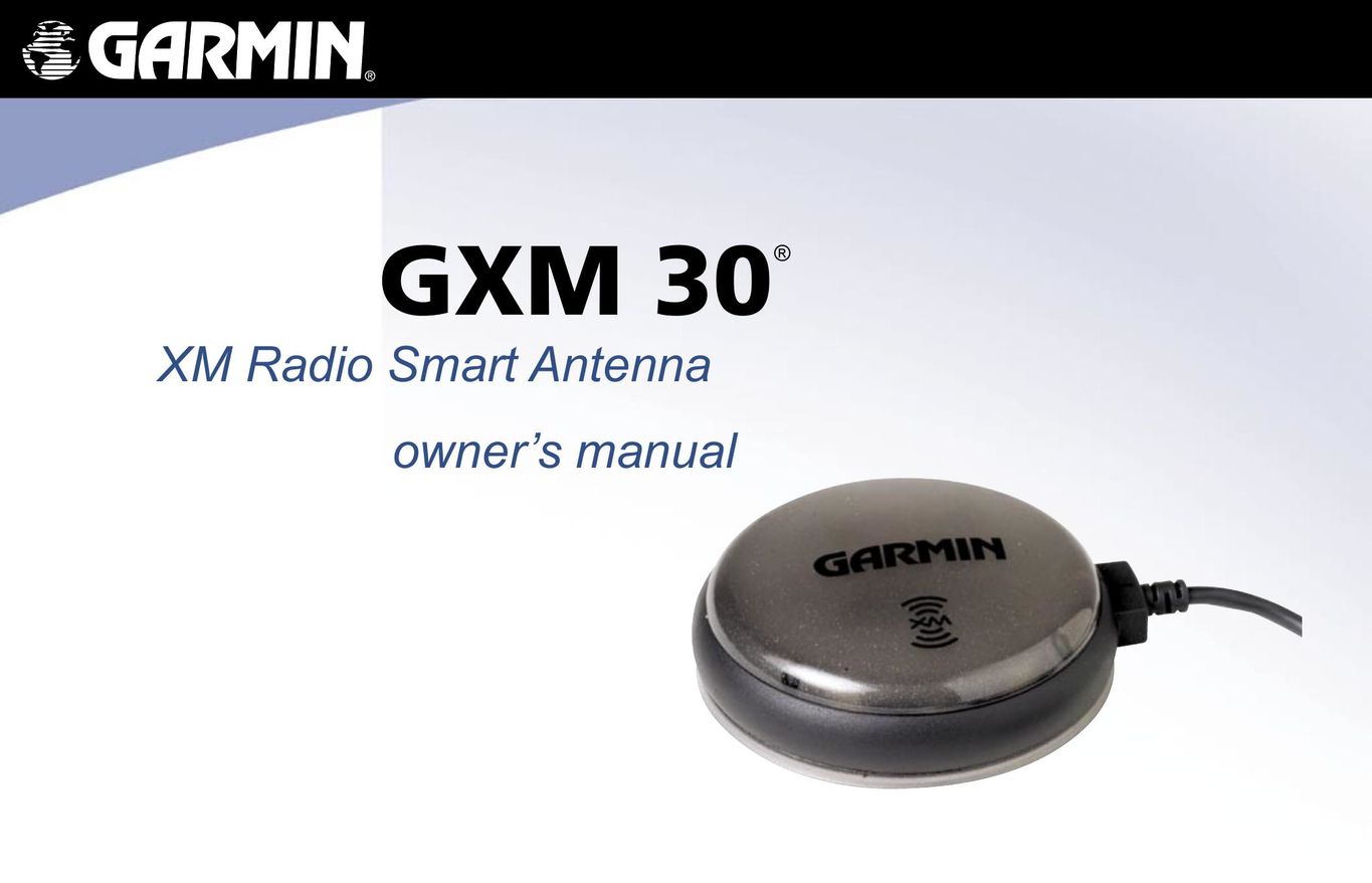 XM Satellite Radio GXM30 Stereo System User Manual