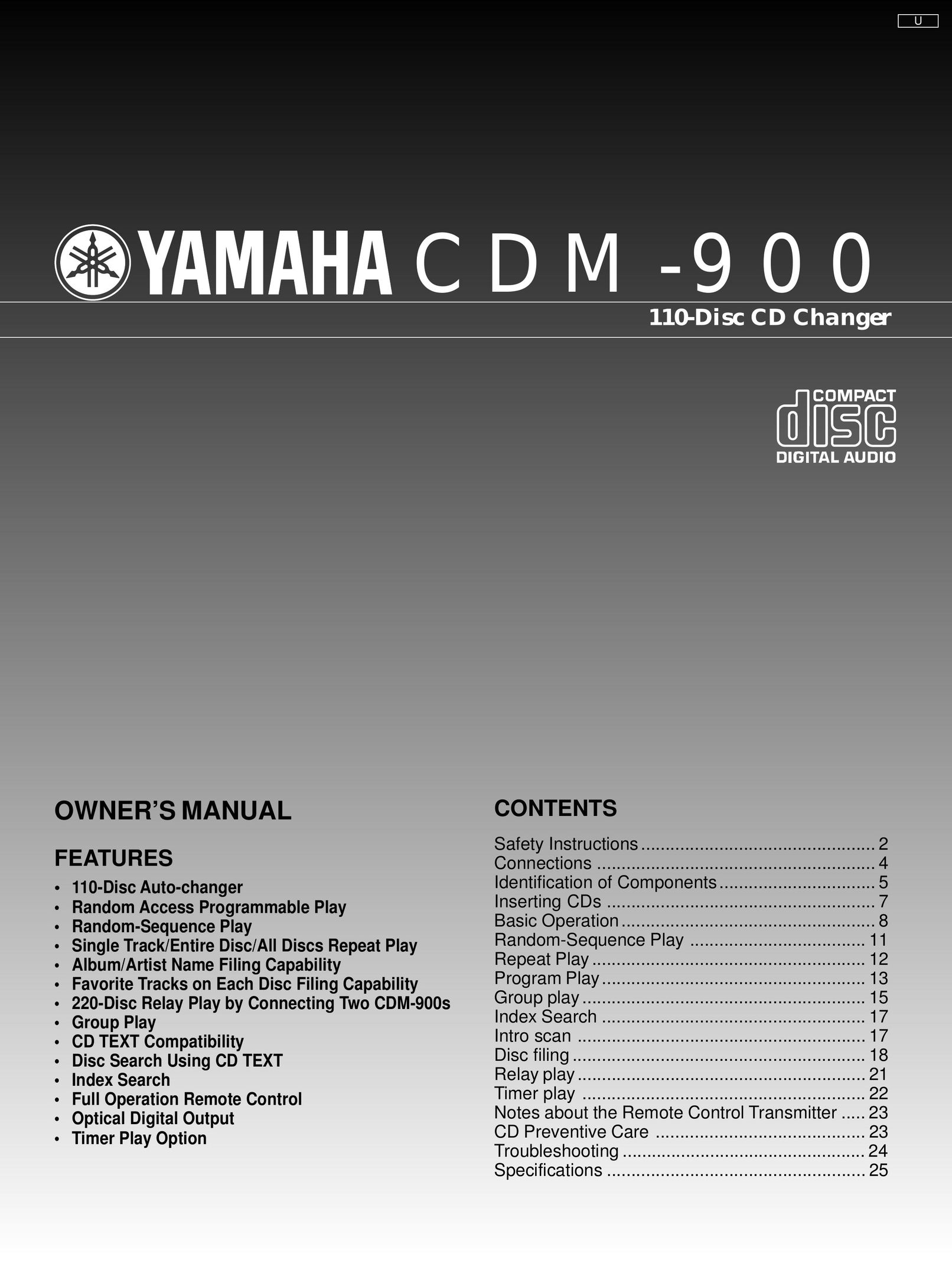 Yamaha CDM-900 Stereo System User Manual