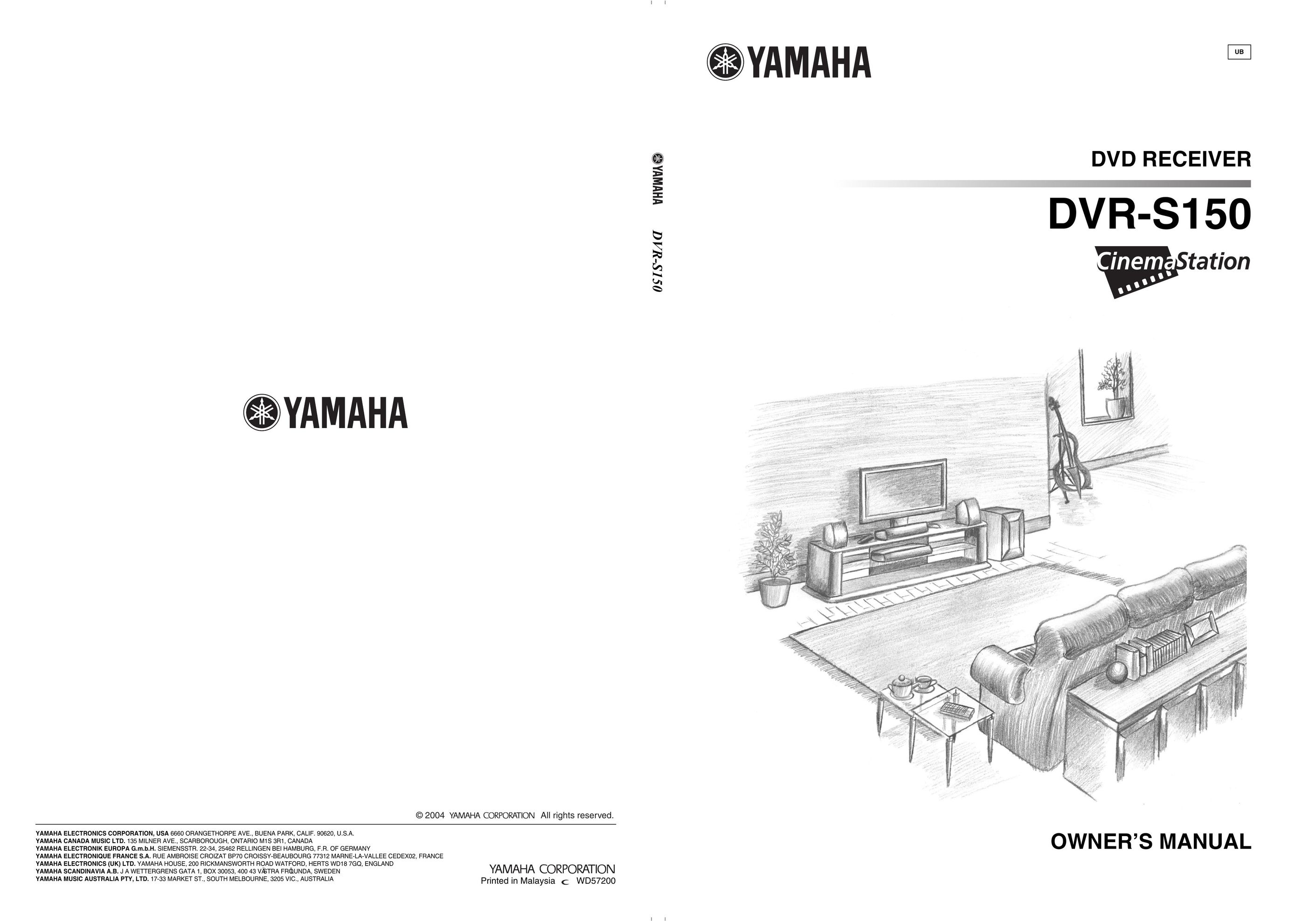 Yamaha DVR-S150 Stereo System User Manual