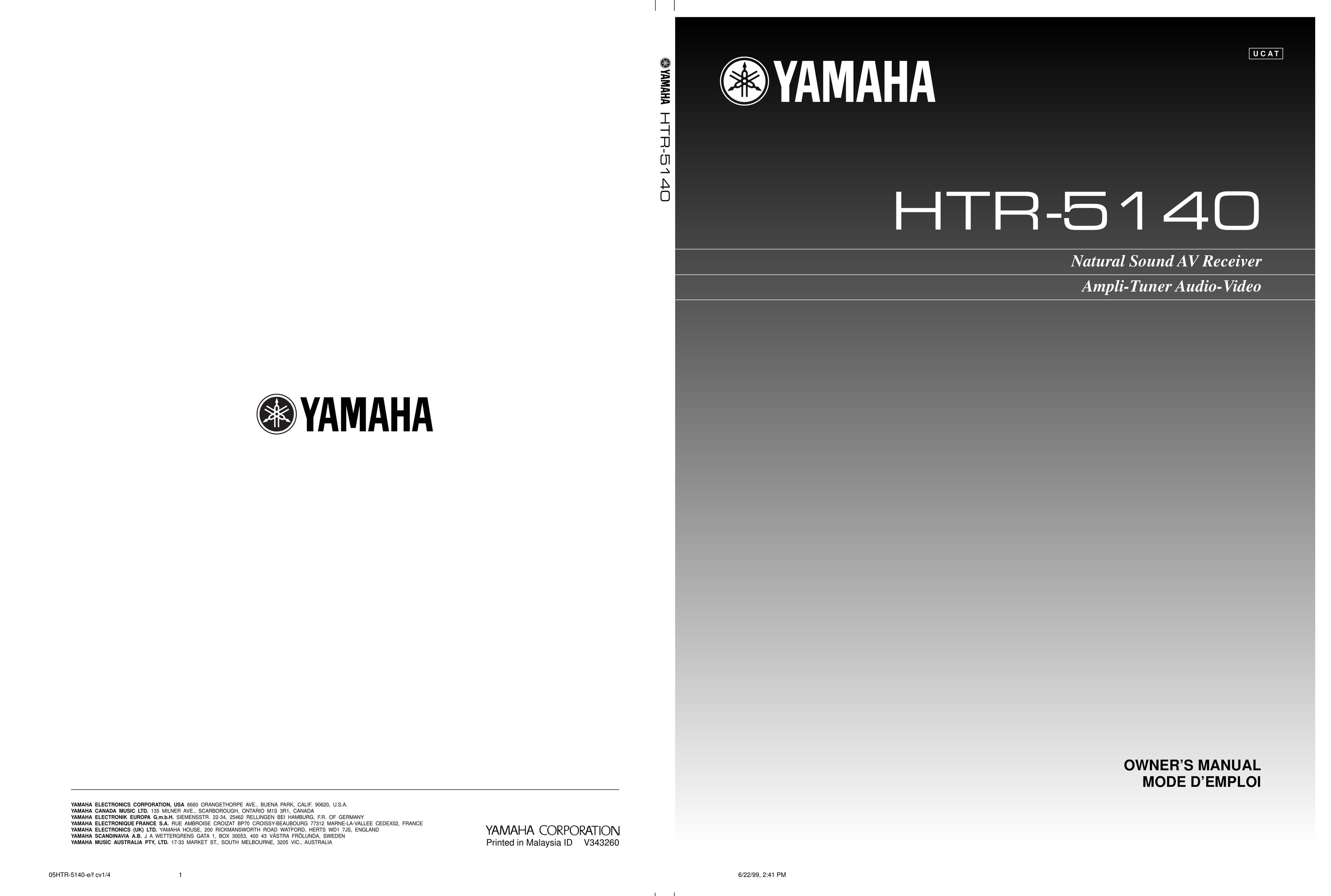 Yamaha HTR-5140 Stereo System User Manual