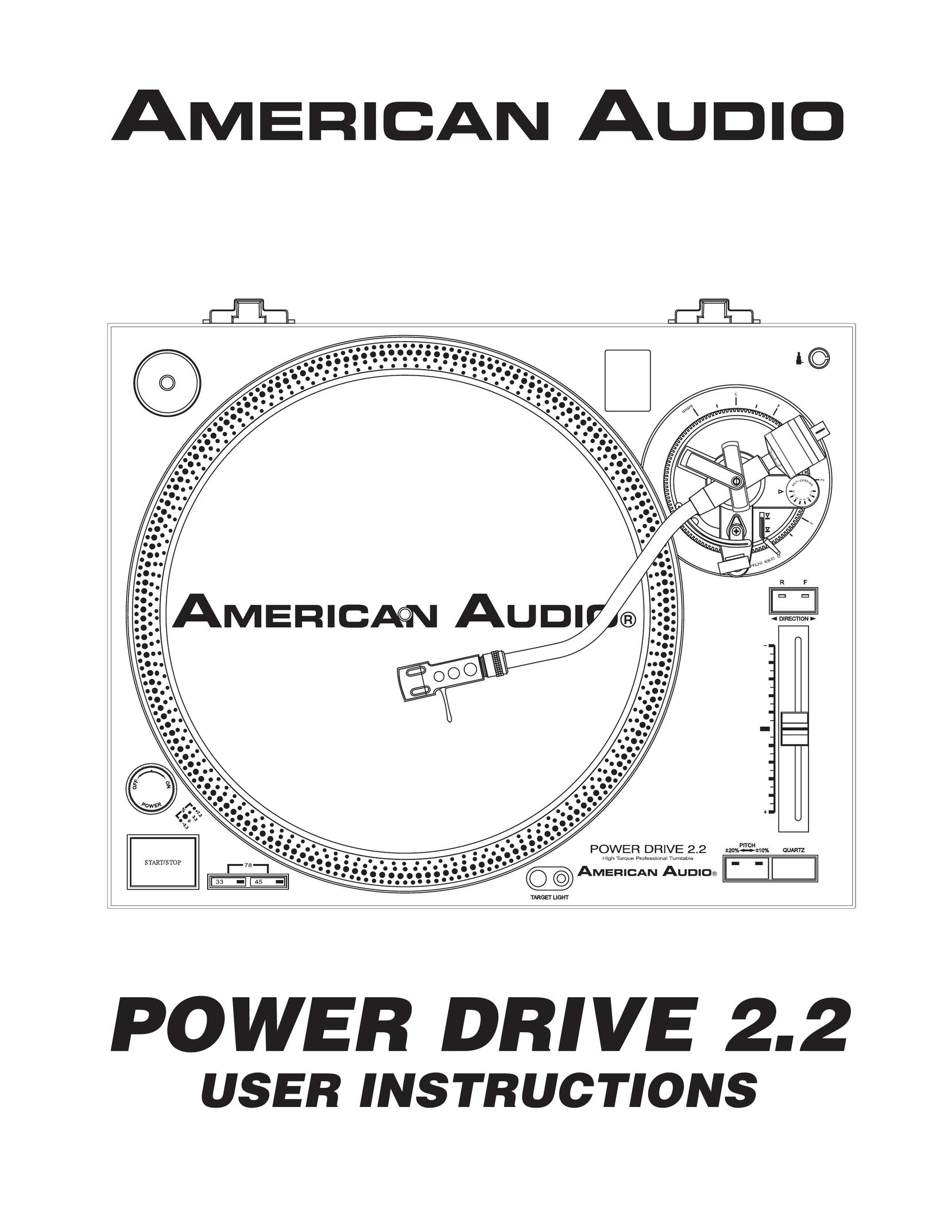 American Audio POWERDRIVE22.pdf Turntable User Manual