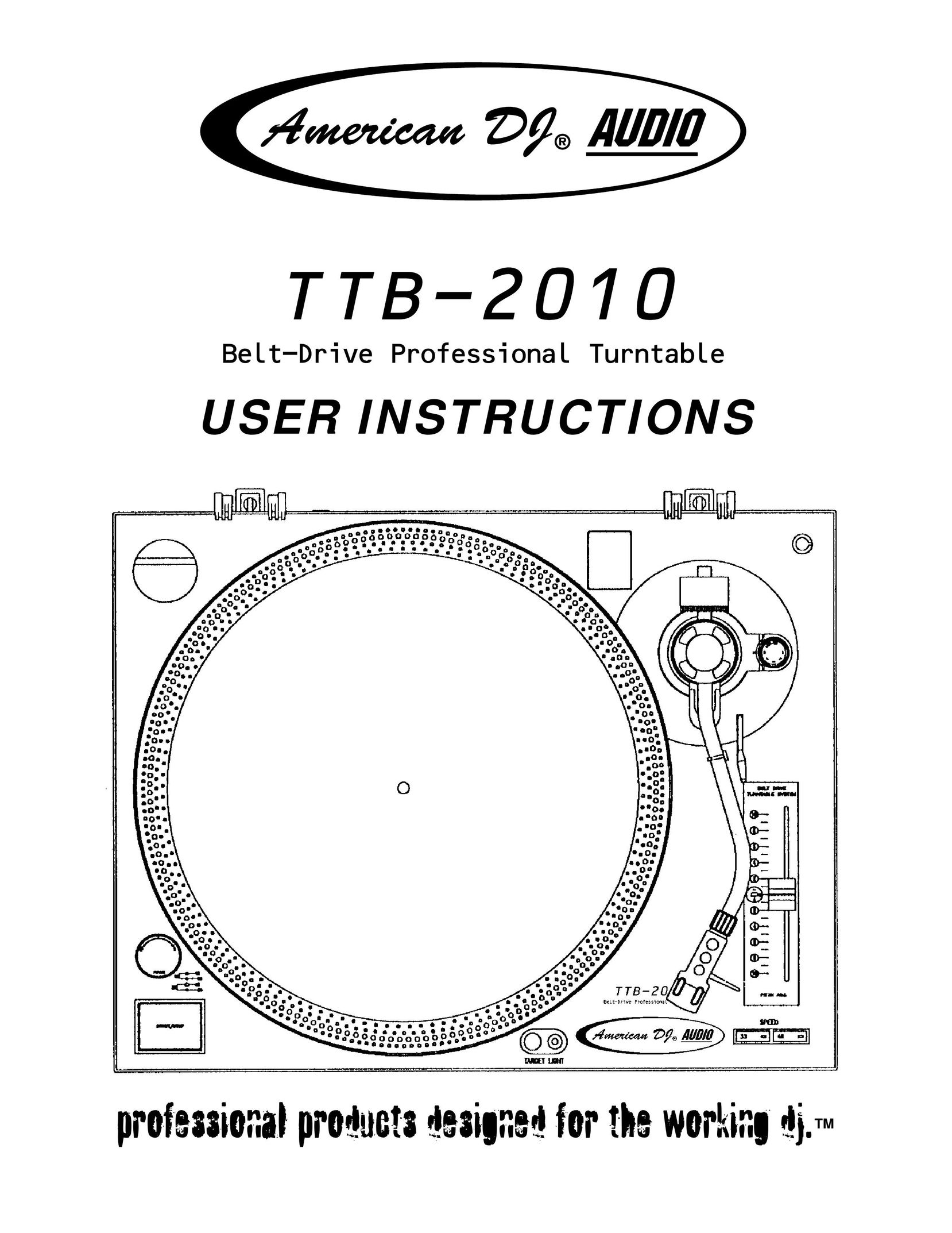 American Audio TTB-2010 Turntable User Manual