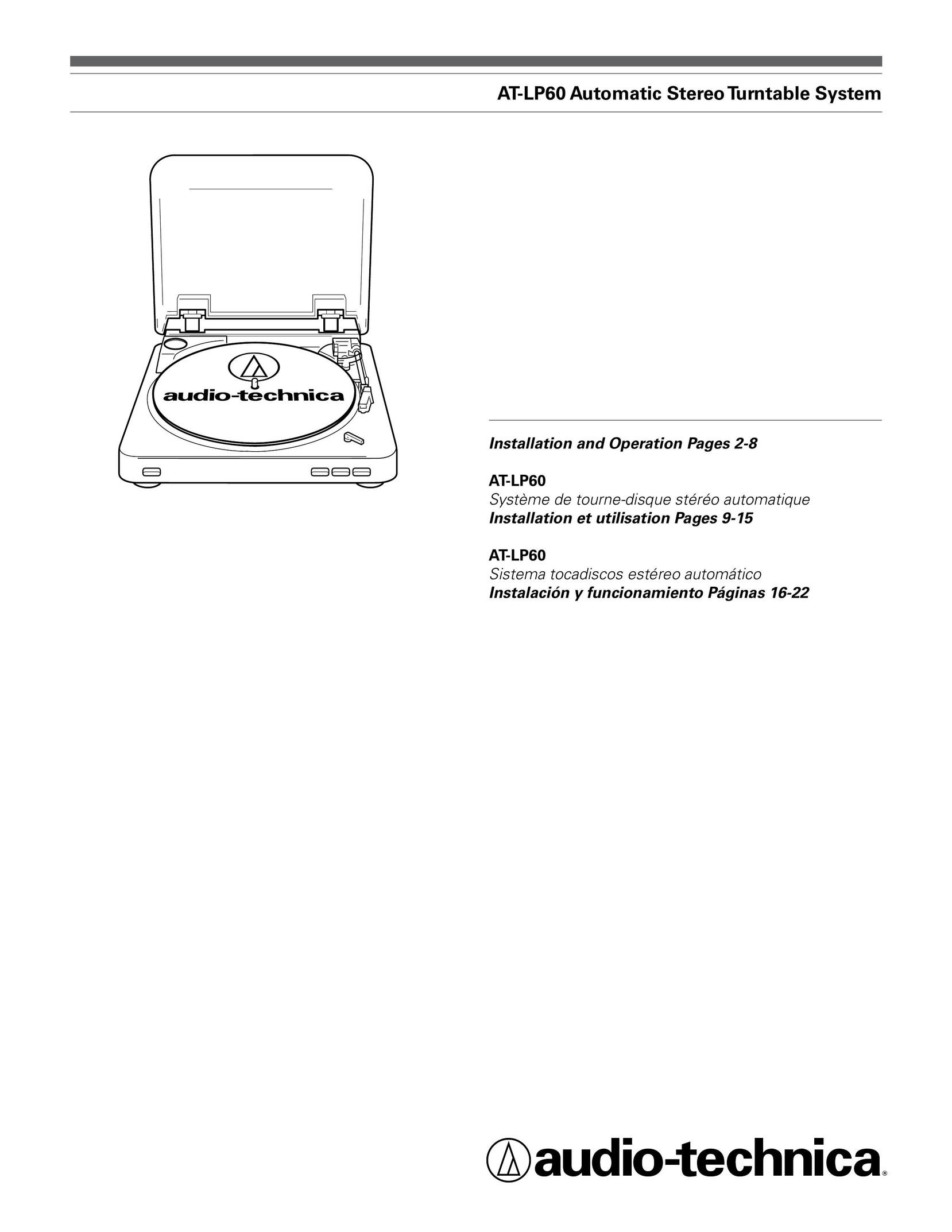 Audio-Technica AT-LP60 Turntable User Manual