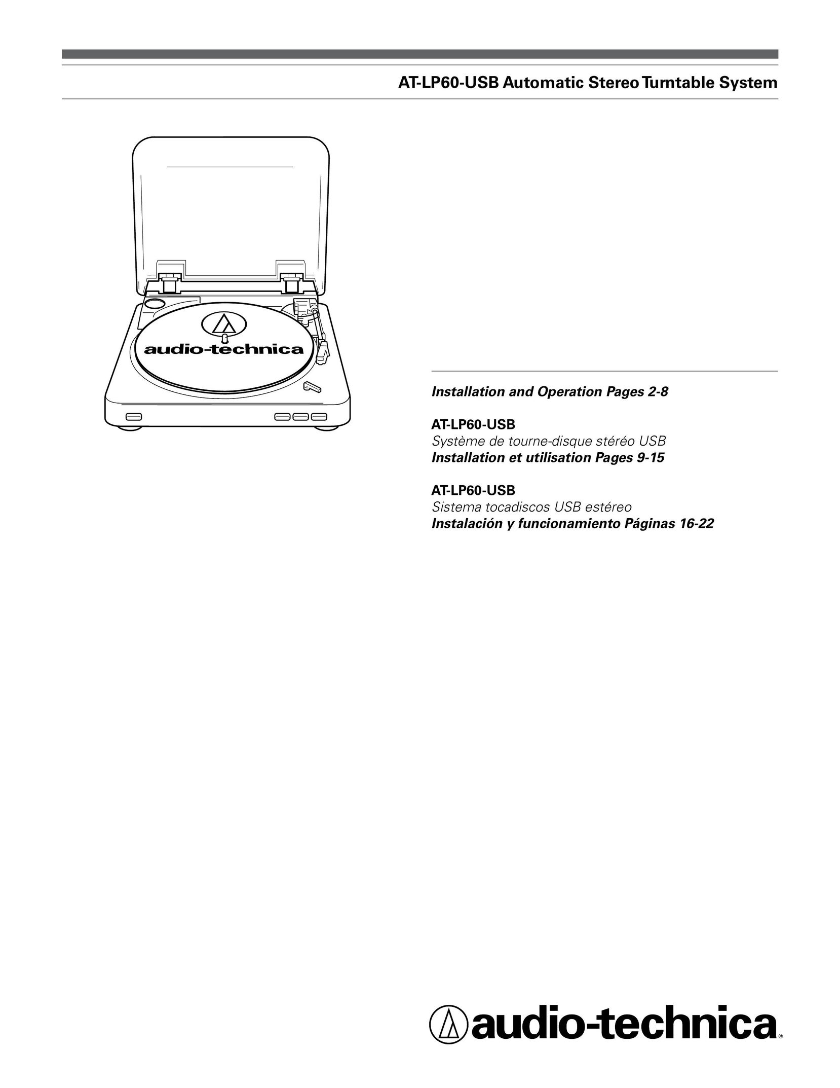 Audio-Technica AT-LP60-USB Turntable User Manual