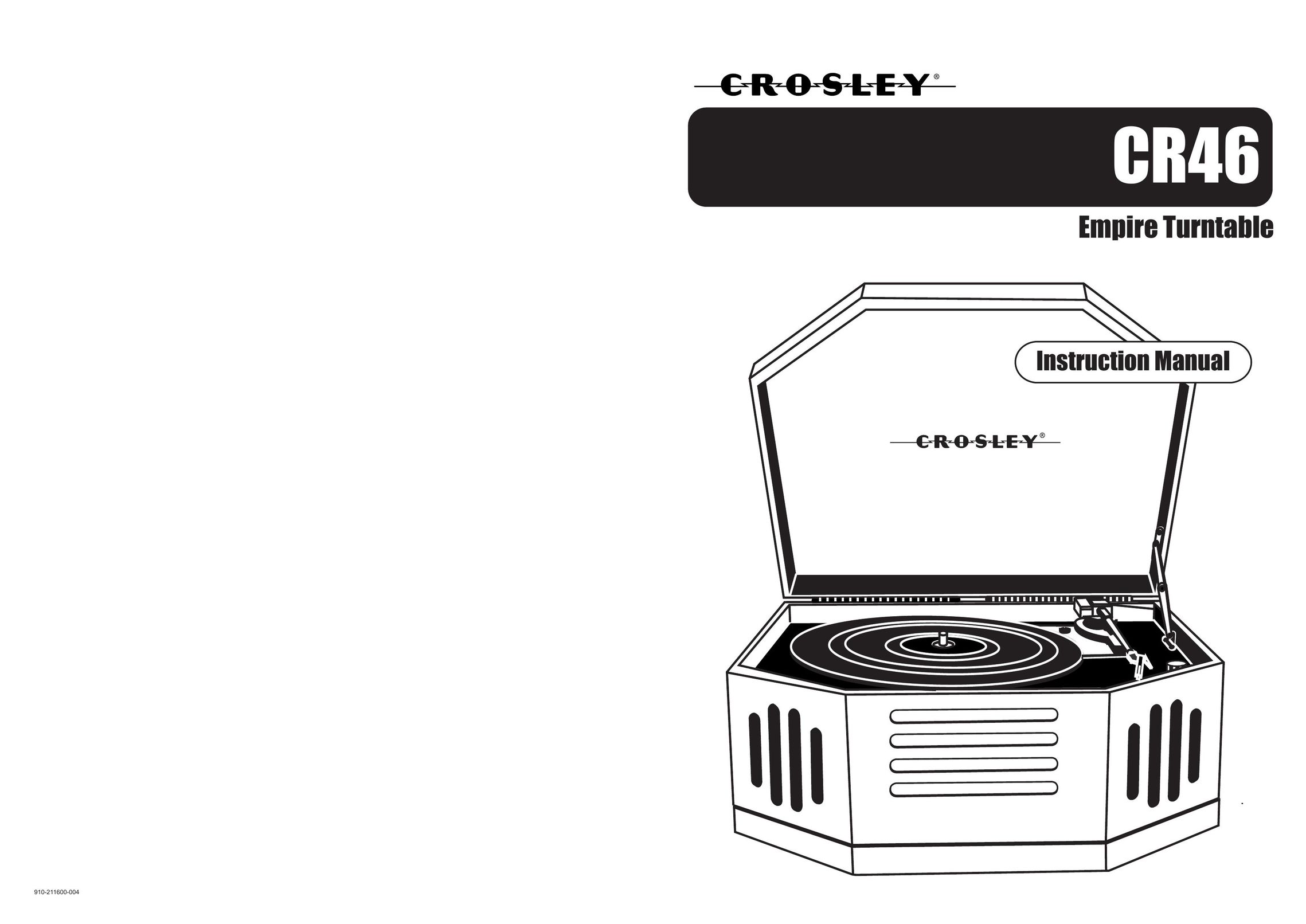 Crosley CR46 Turntable User Manual