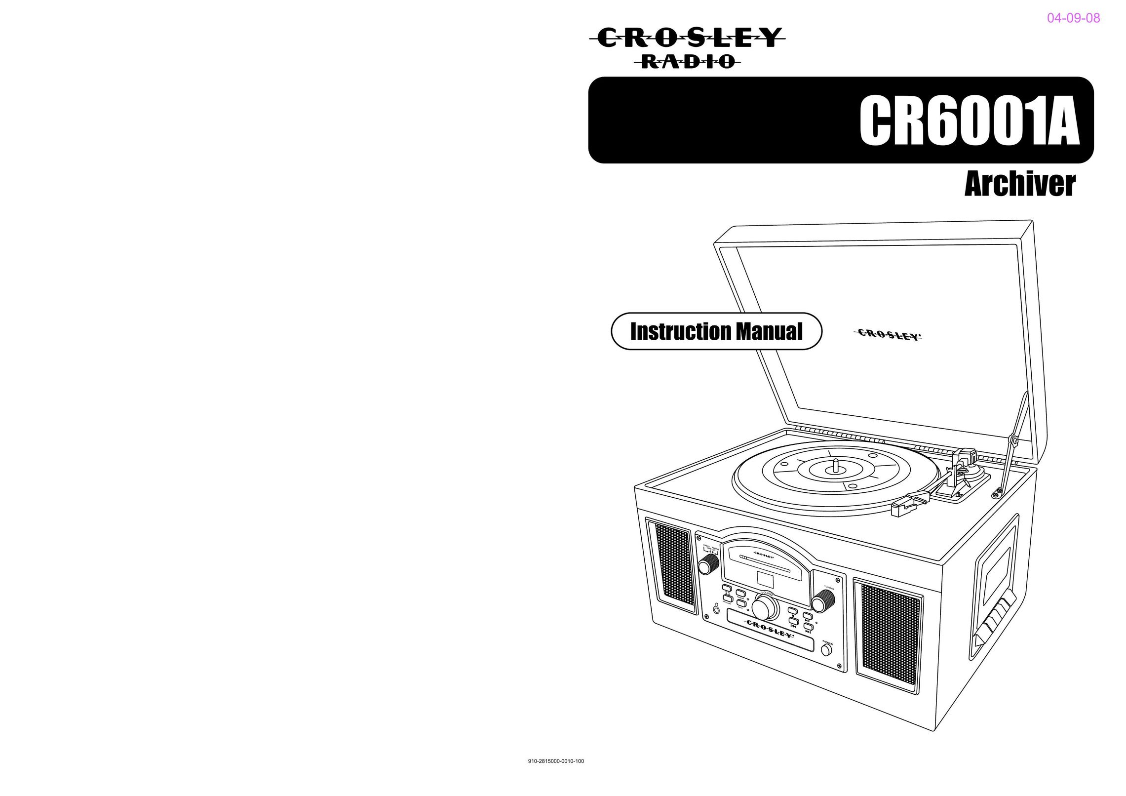 Crosley Radio CR0601A Turntable User Manual