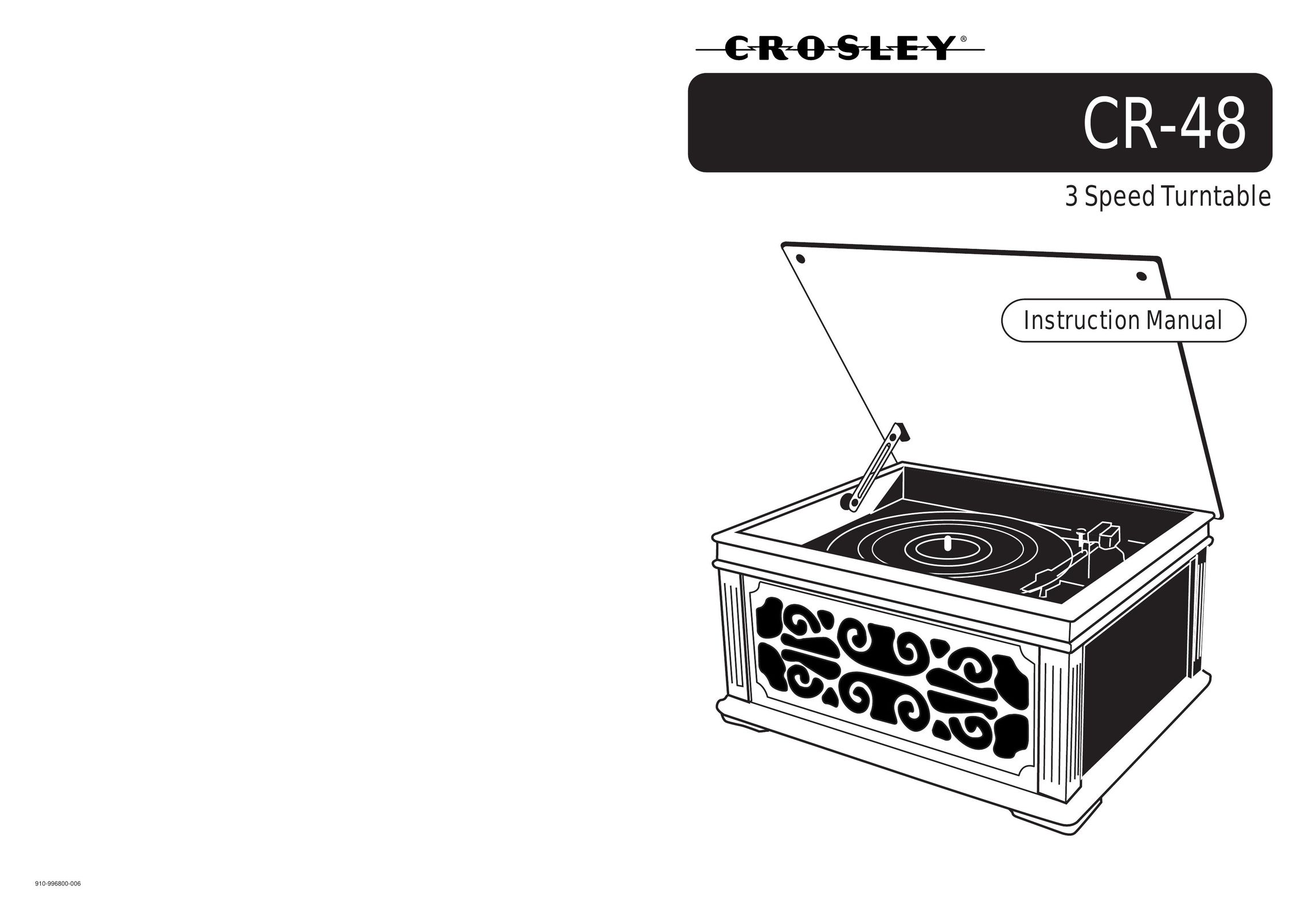 Crosley Radio CR48 Turntable User Manual