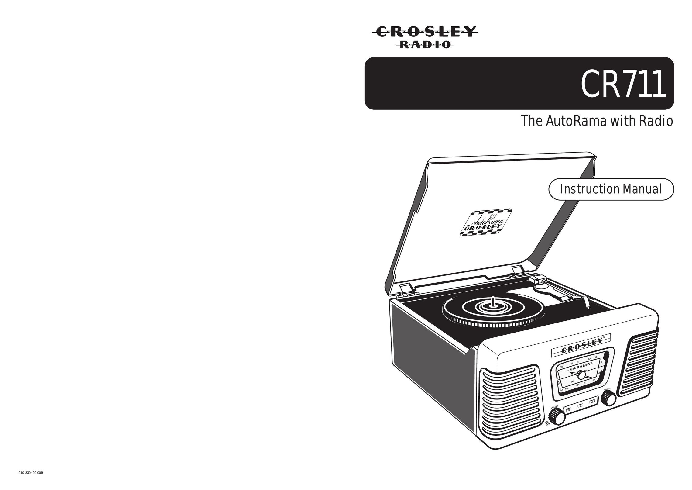 Crosley Radio CR711 Turntable User Manual