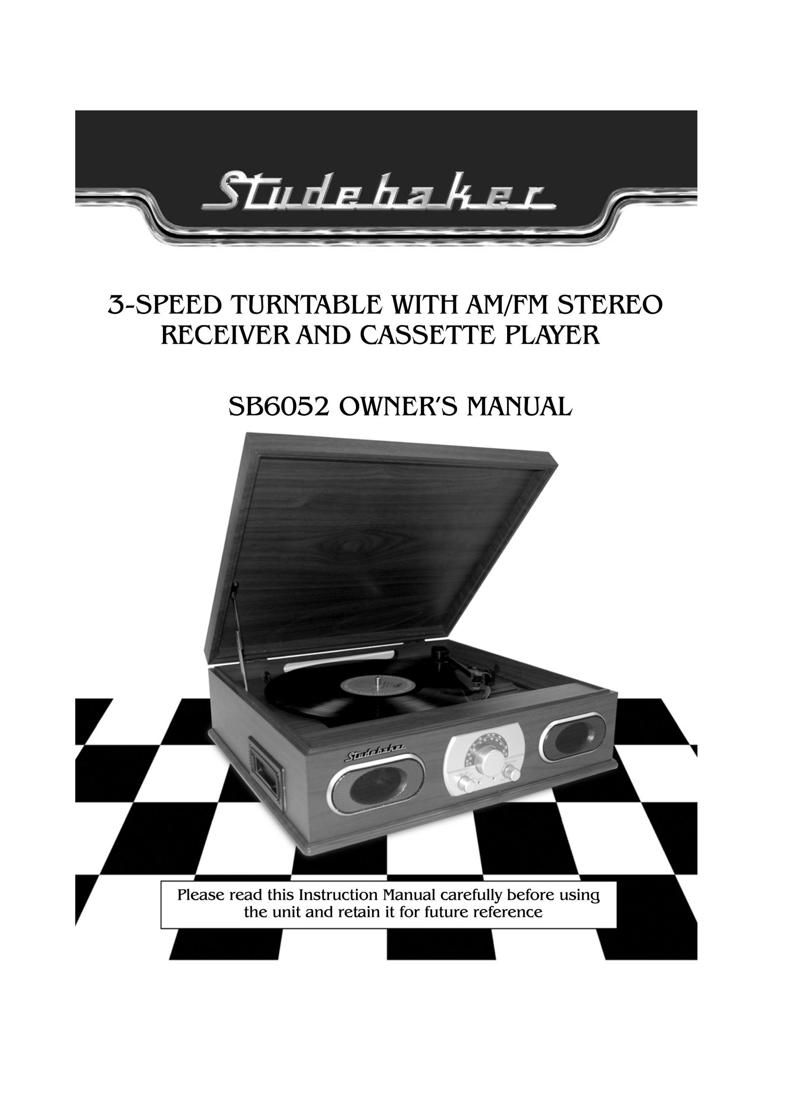 Jensen SB6052 Turntable User Manual