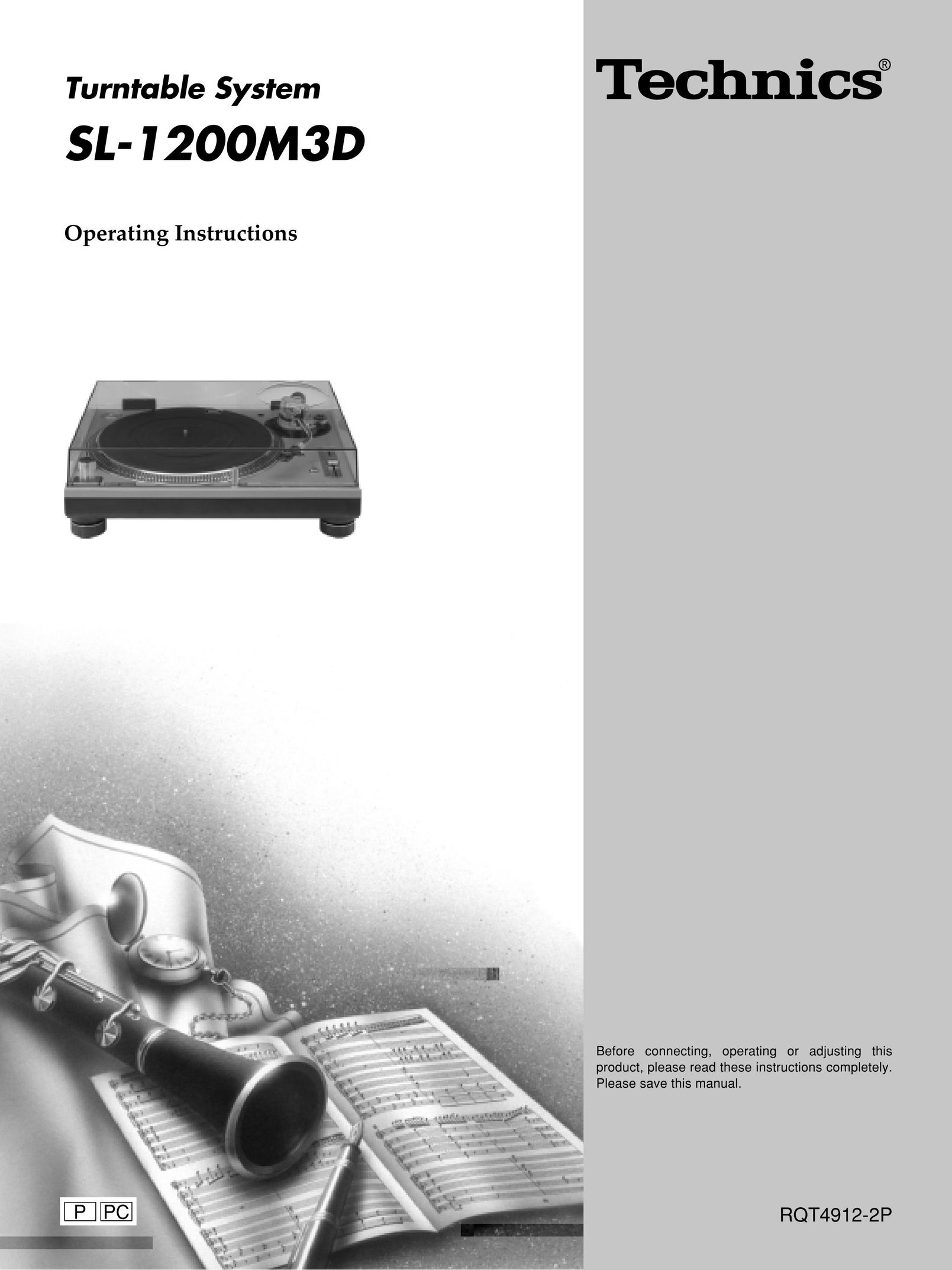 Panasonic RQT4912-2P Turntable User Manual