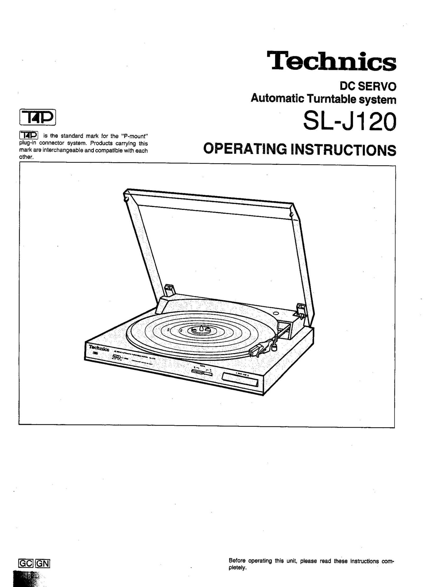 Panasonic SL-J120 Turntable User Manual