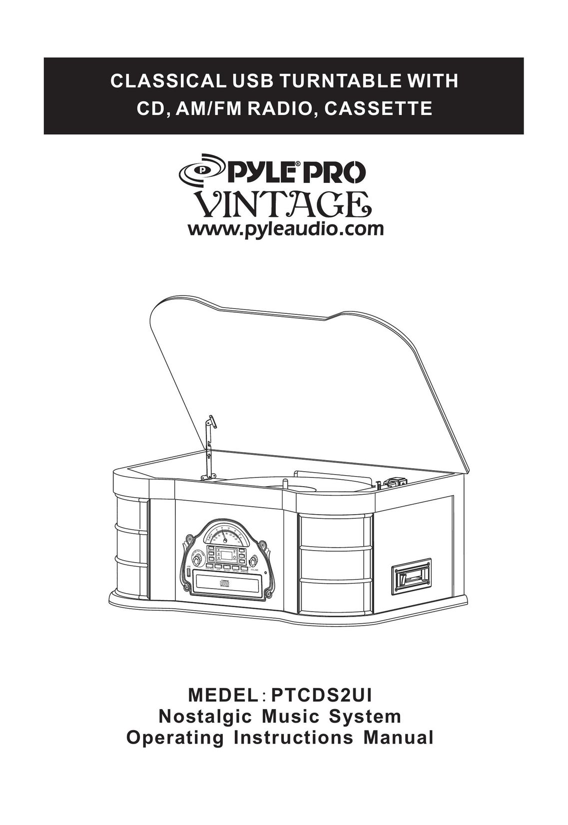 PYLE Audio PTCDS2UI Turntable User Manual