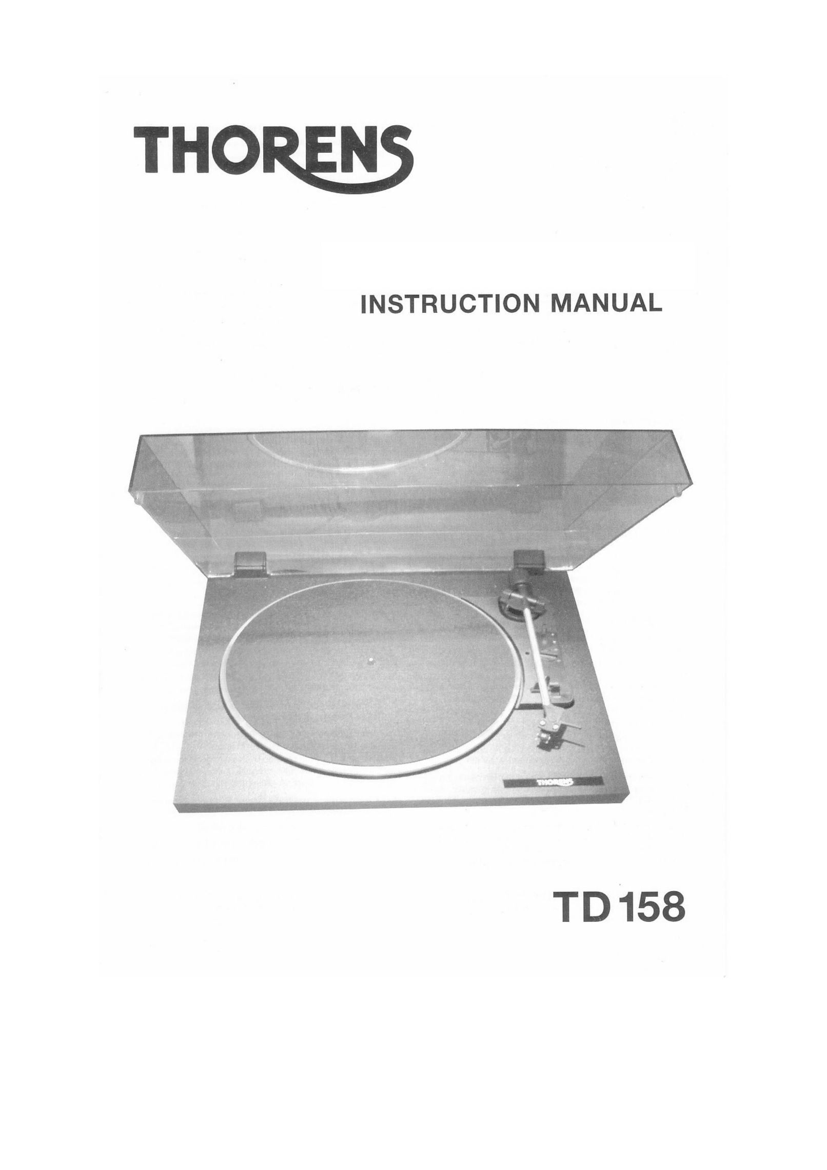 THORENS TD158 Turntable User Manual