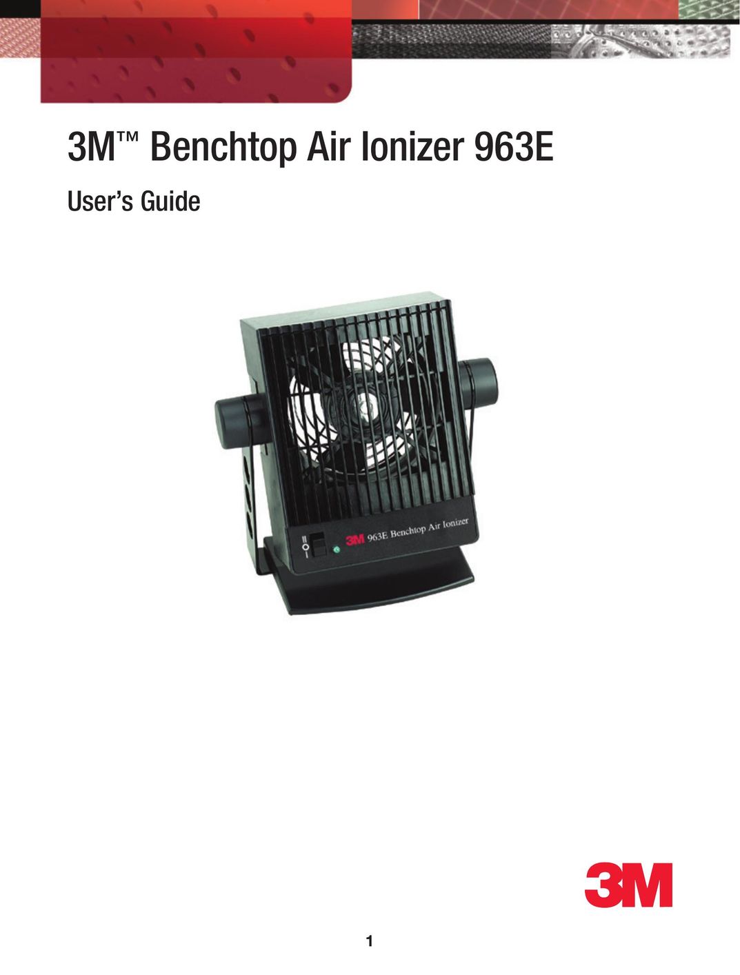 3M 963E Air Cleaner User Manual