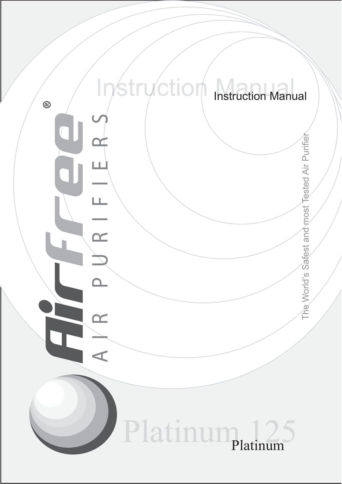 Airfree Platinum 125 Air Cleaner User Manual