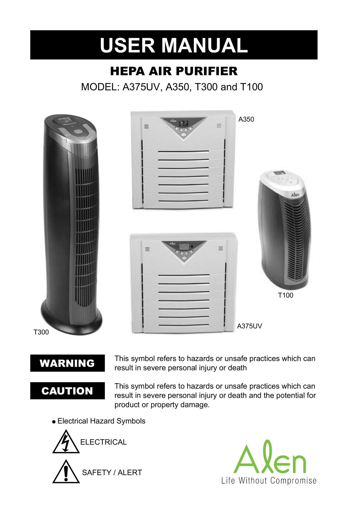 Alen A375 UV Air Cleaner User Manual