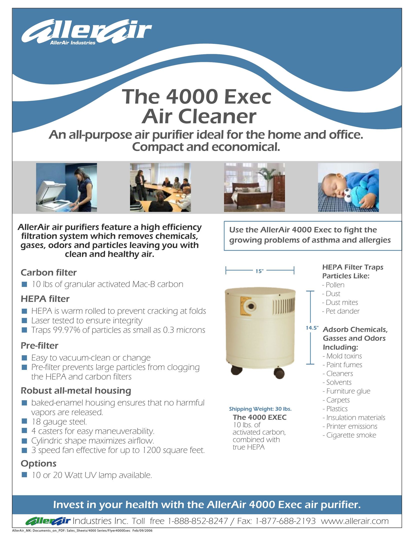 AllerAir 4000 Exec Air Cleaner User Manual