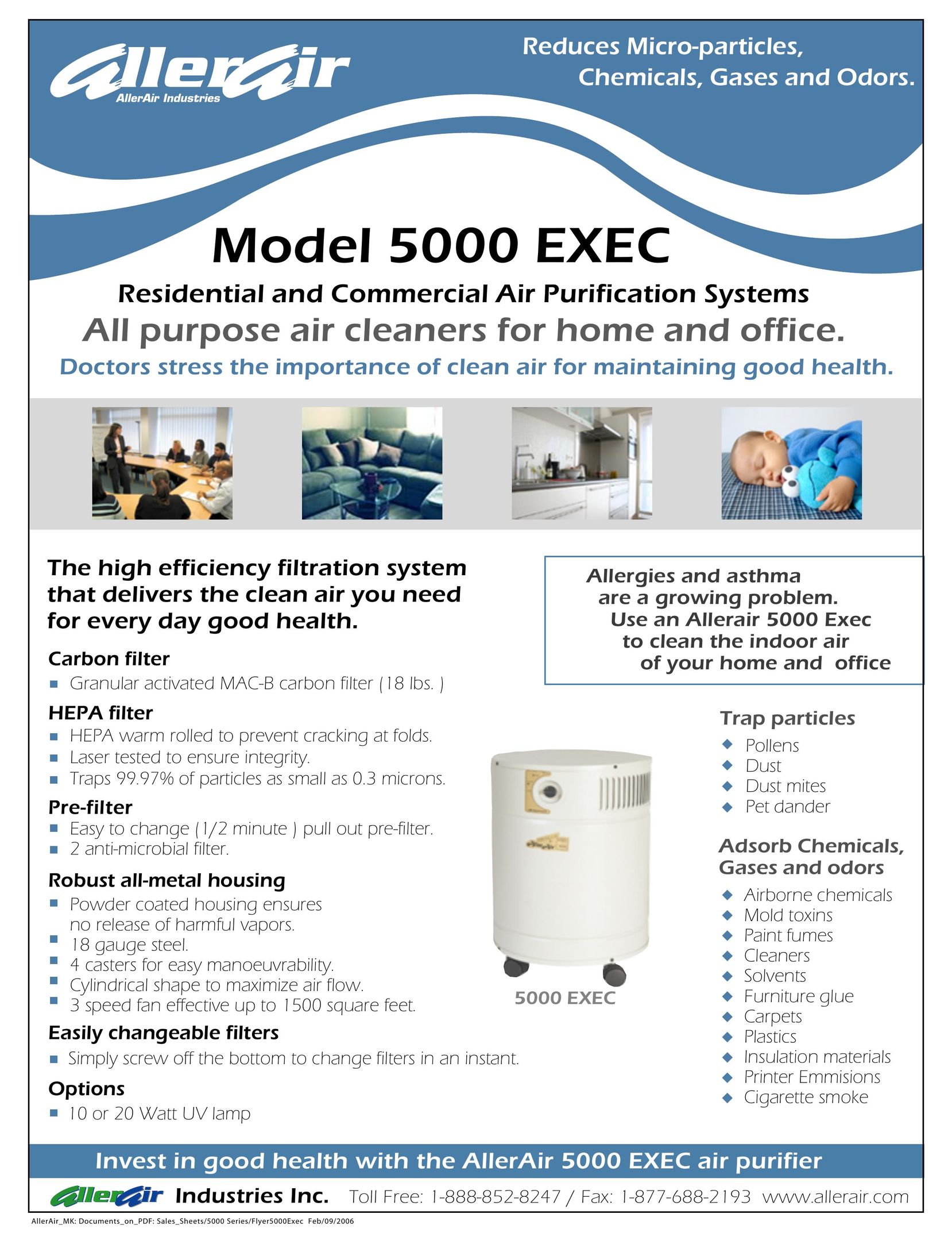 AllerAir 5000 EXEC Air Cleaner User Manual