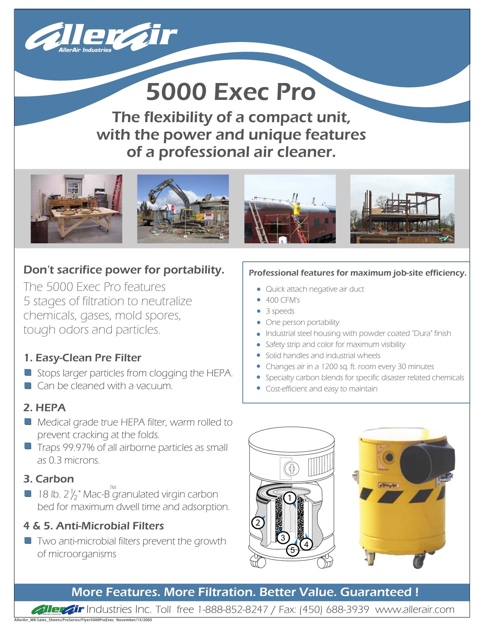 AllerAir 5000 Exec Pro Air Cleaner User Manual