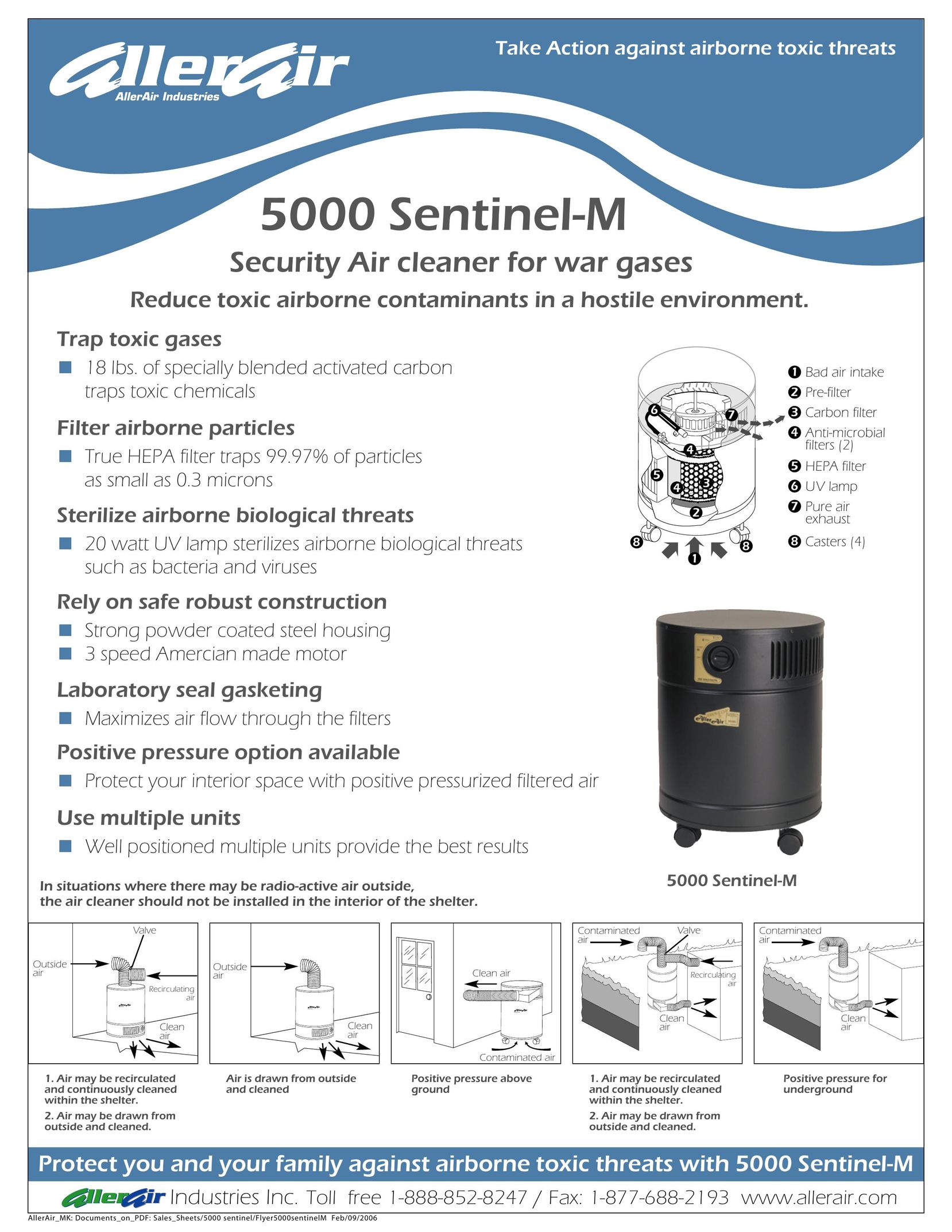 AllerAir 5000 Sentinel-M Air Cleaner User Manual