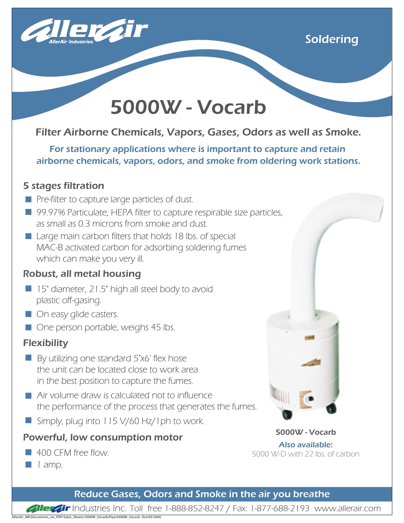 AllerAir 5000W Air Cleaner User Manual