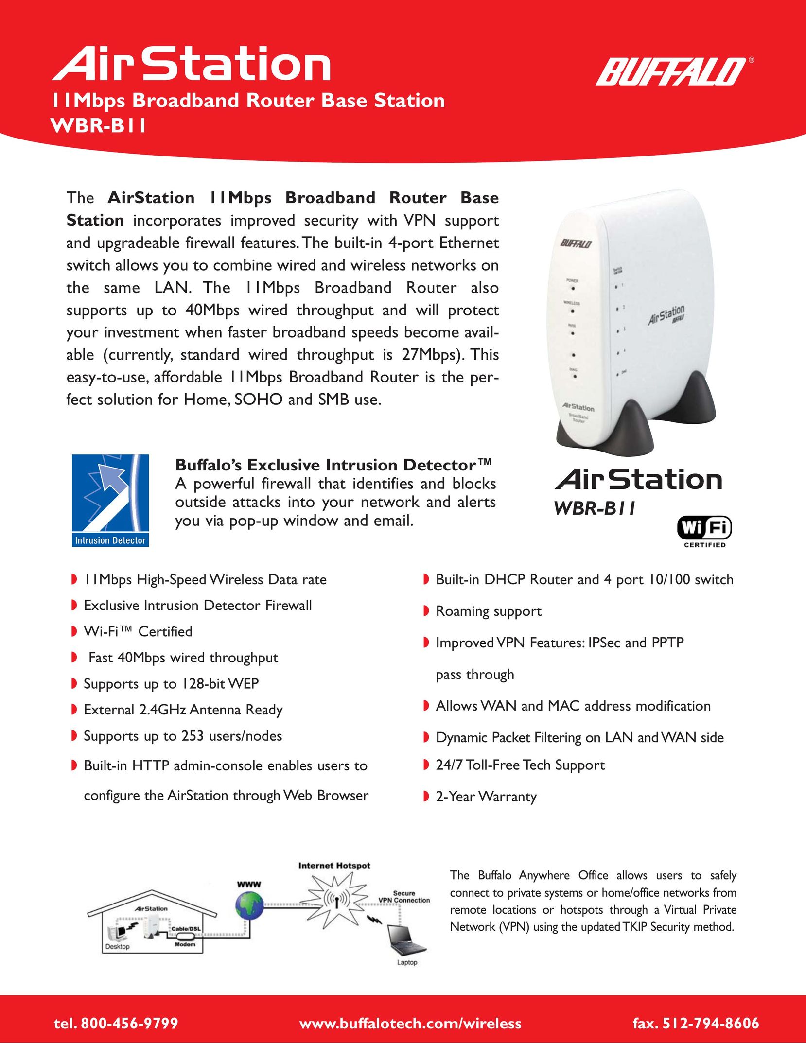 Buffalo Technology WBR-B11 Air Cleaner User Manual