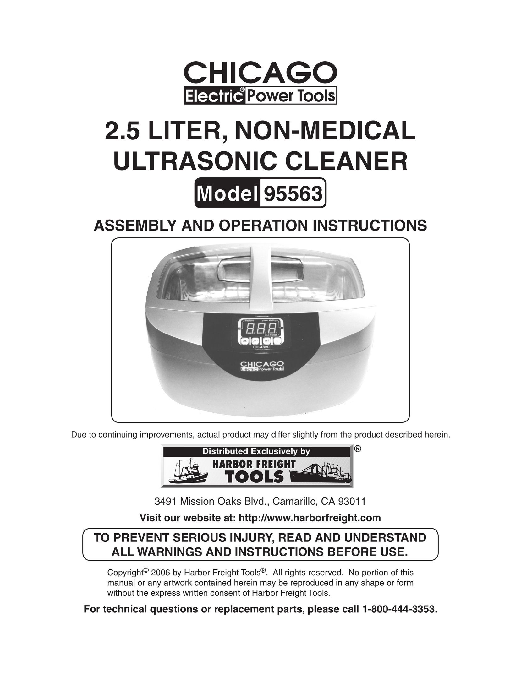 Chicago Electric 95563 Air Cleaner User Manual