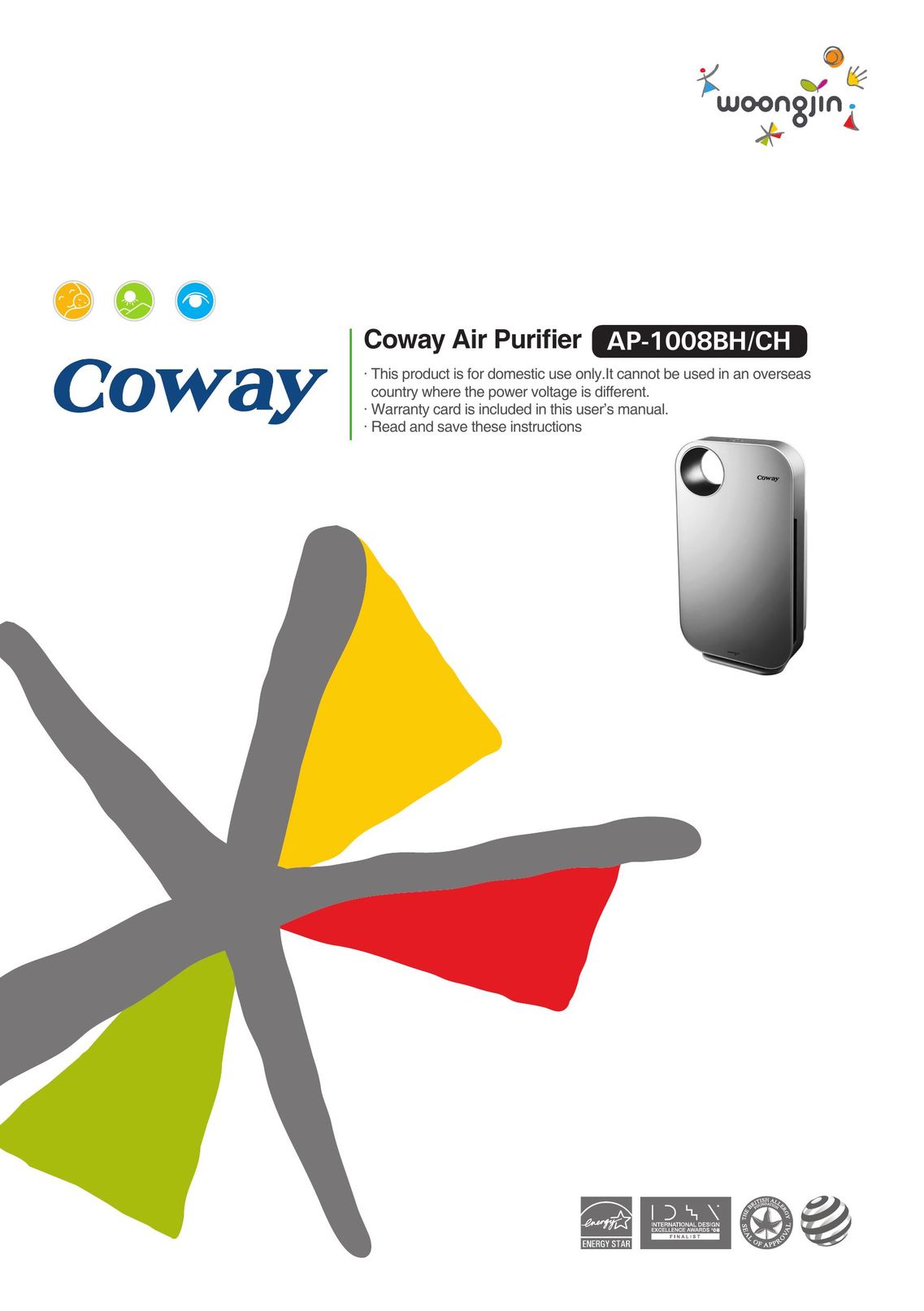 Coway AP-1008BH Air Cleaner User Manual