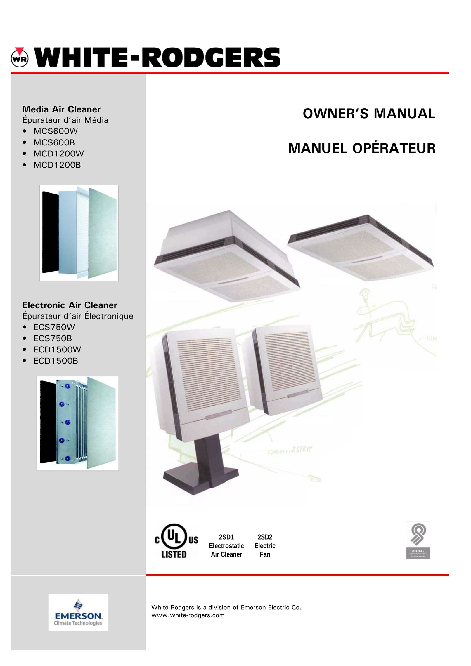 Emerson MCS600B Air Cleaner User Manual