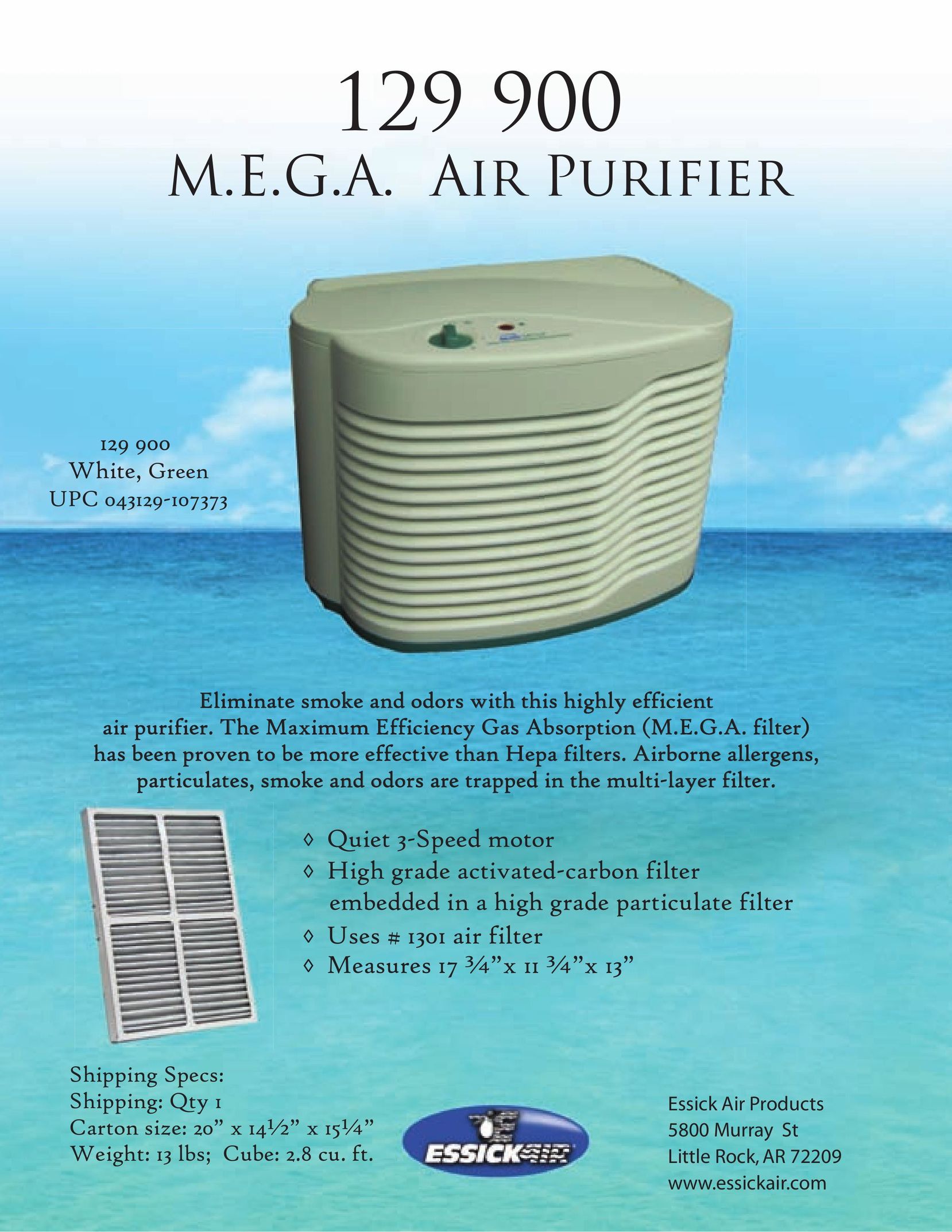 Essick Air 043129-107373 Air Cleaner User Manual
