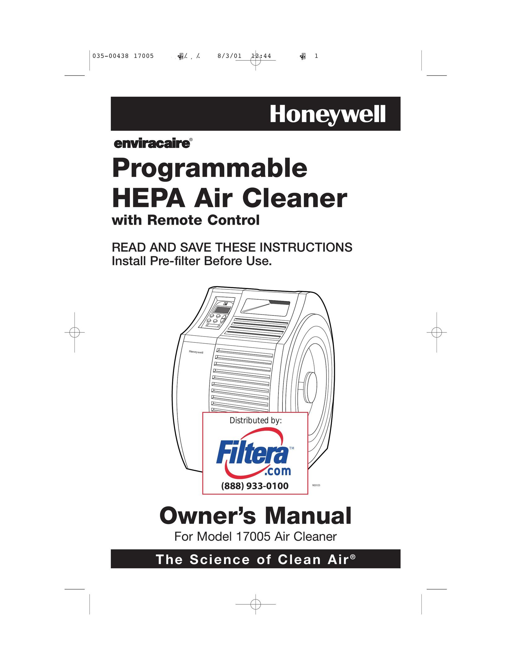 Filtera 17005 Air Cleaner User Manual