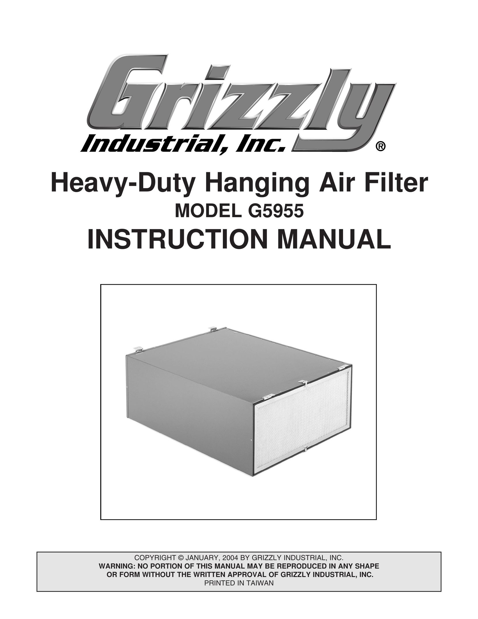 Grizzly G5955 Air Cleaner User Manual