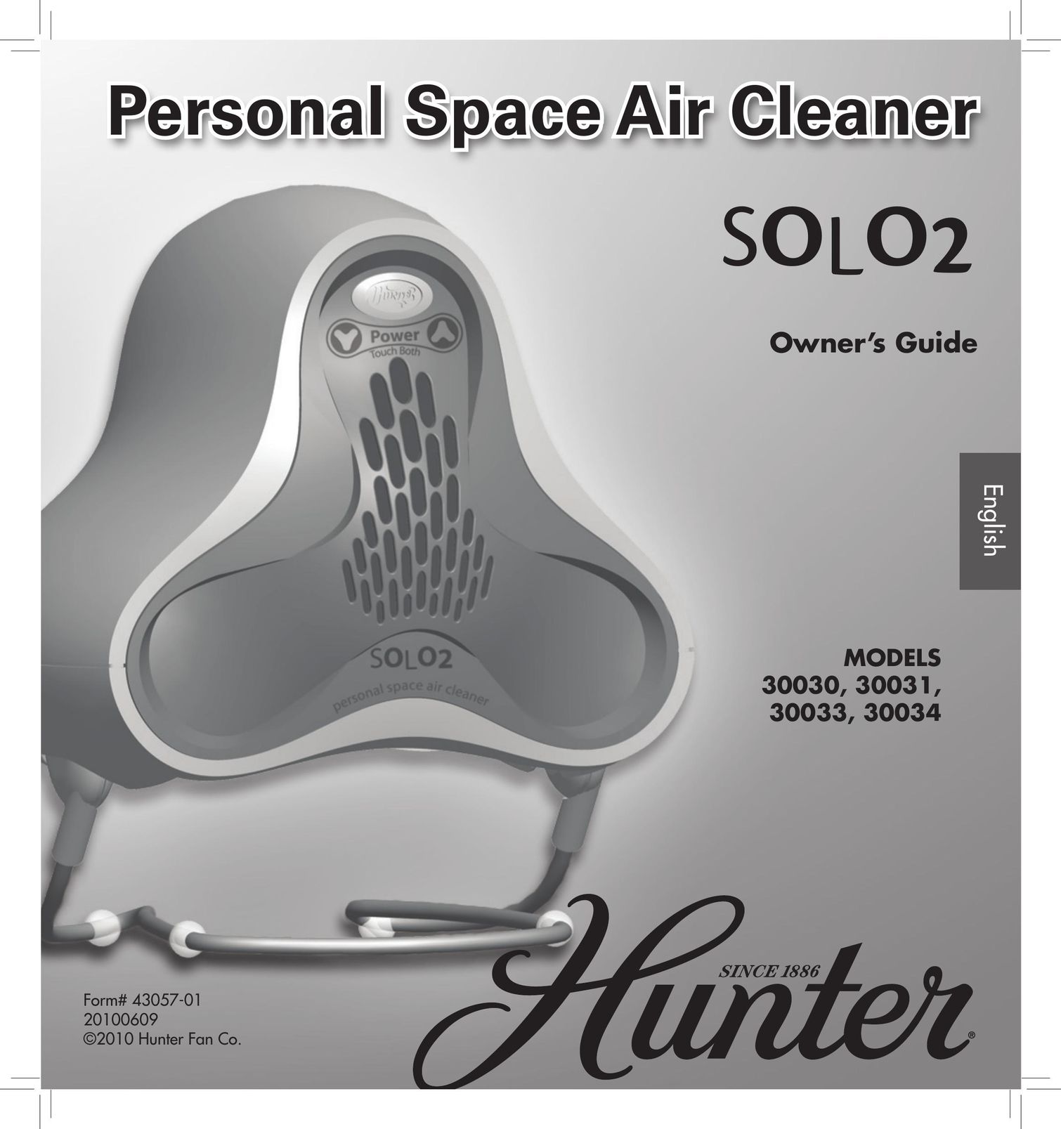 Hunter Fan 30033 Air Cleaner User Manual